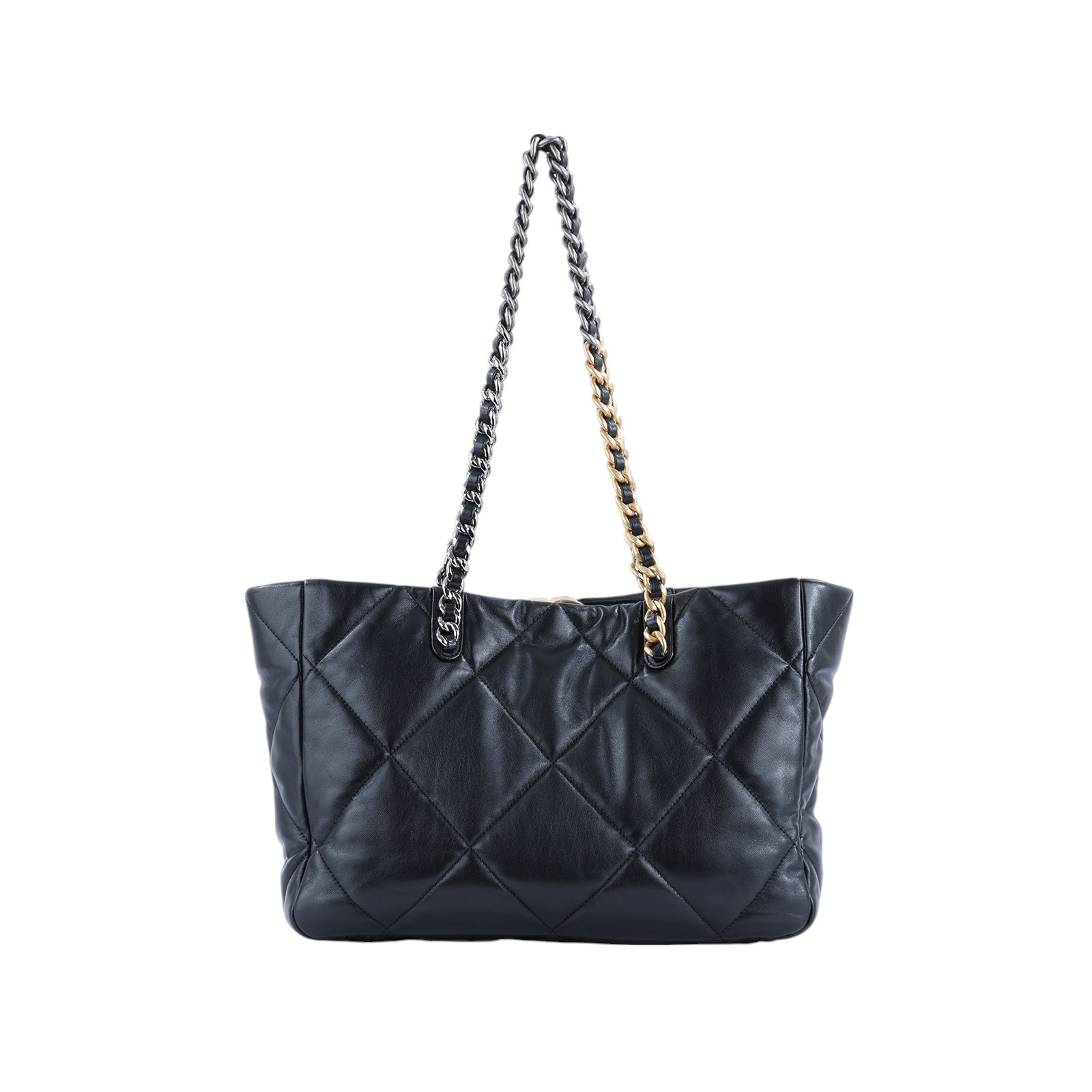 香奈兒 CHANEL 19 購物袋  晶片款 黑金羊19 SHOPPING BAG 原廠盒子/防塵袋