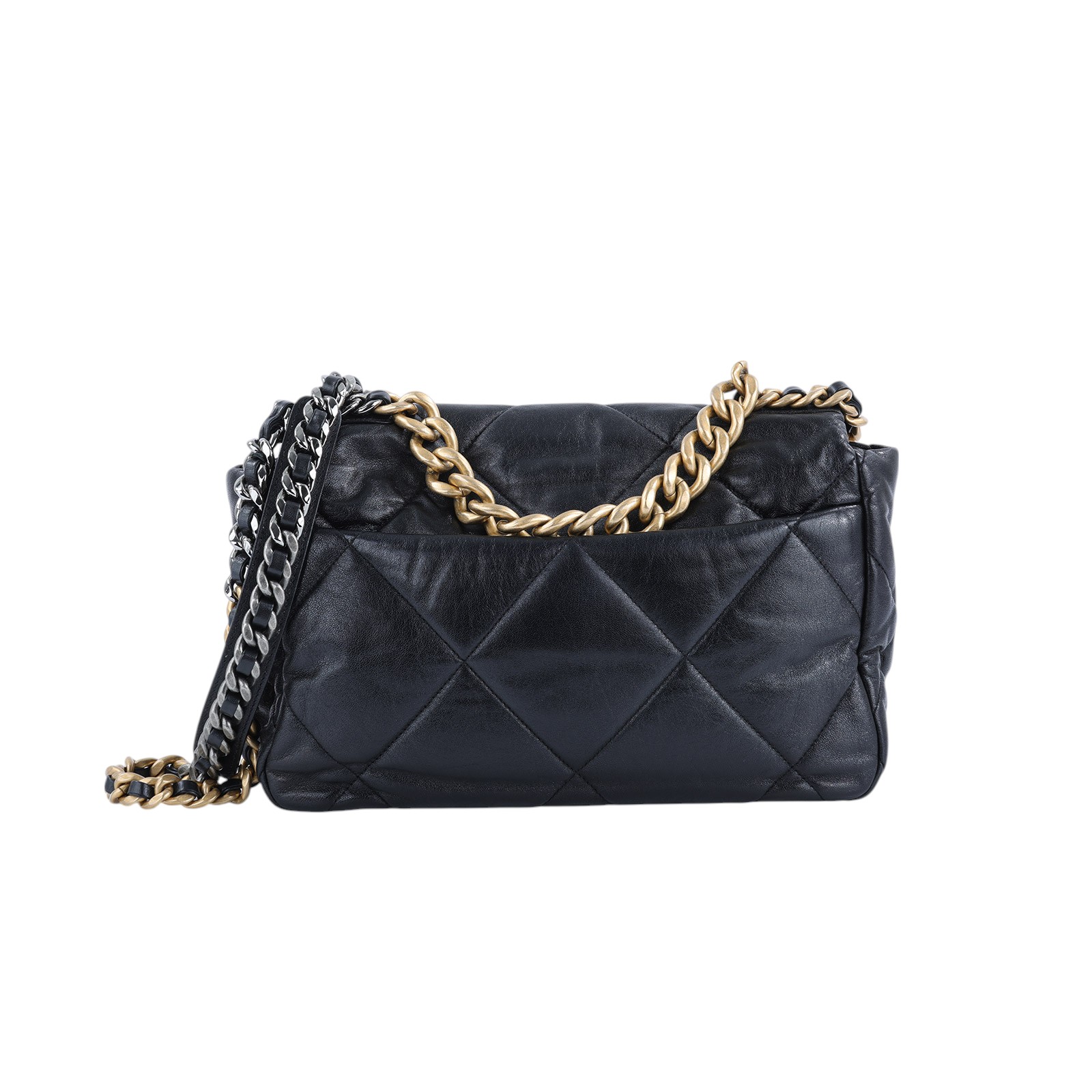 香奈兒 CHANEL 19 大型口蓋包 AS1161 黑19包 30CM 原廠盒子/防塵袋/保證卡