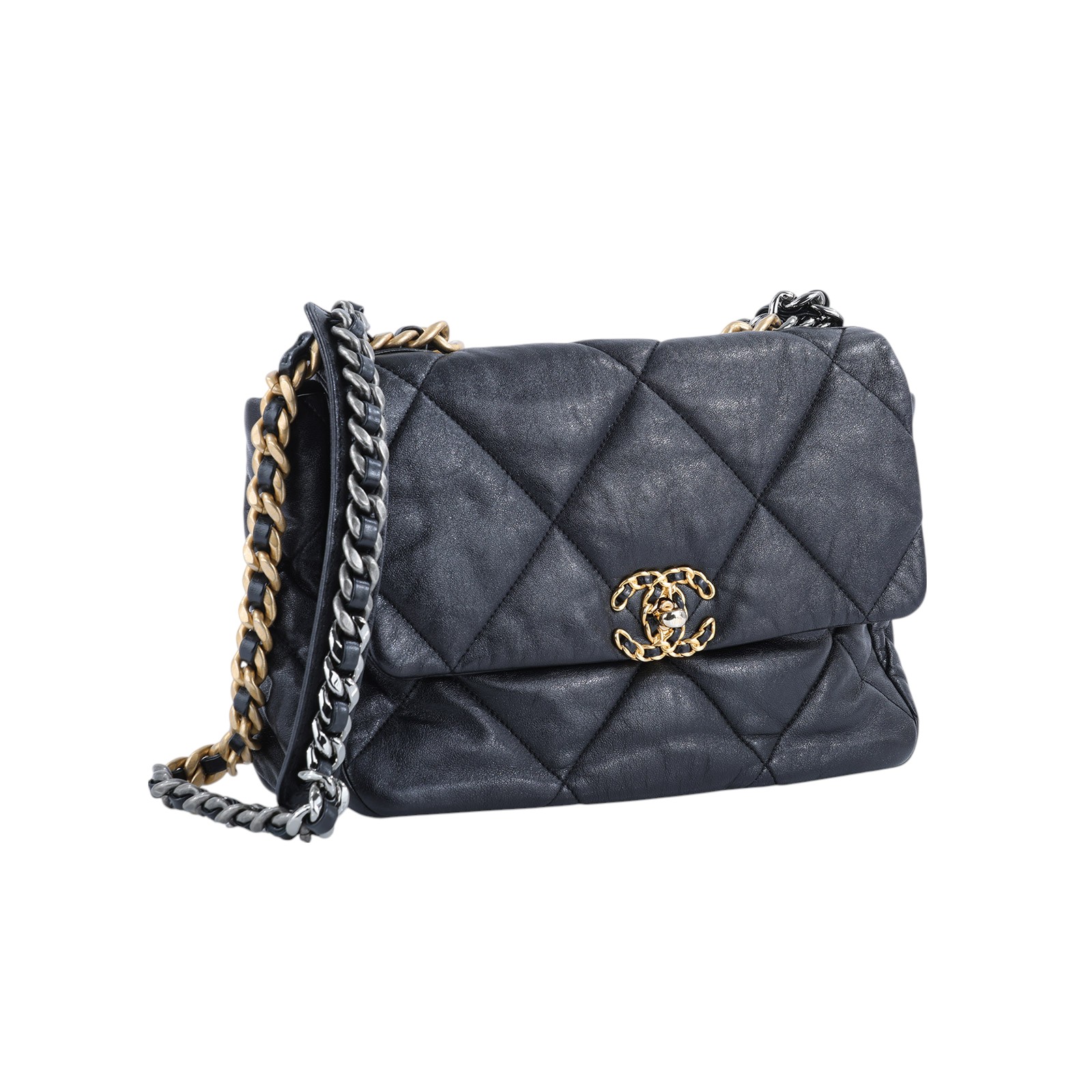 香奈兒 CHANEL 19 大型口蓋包 AS1161 黑19包 30CM 原廠盒子/防塵袋/保證卡