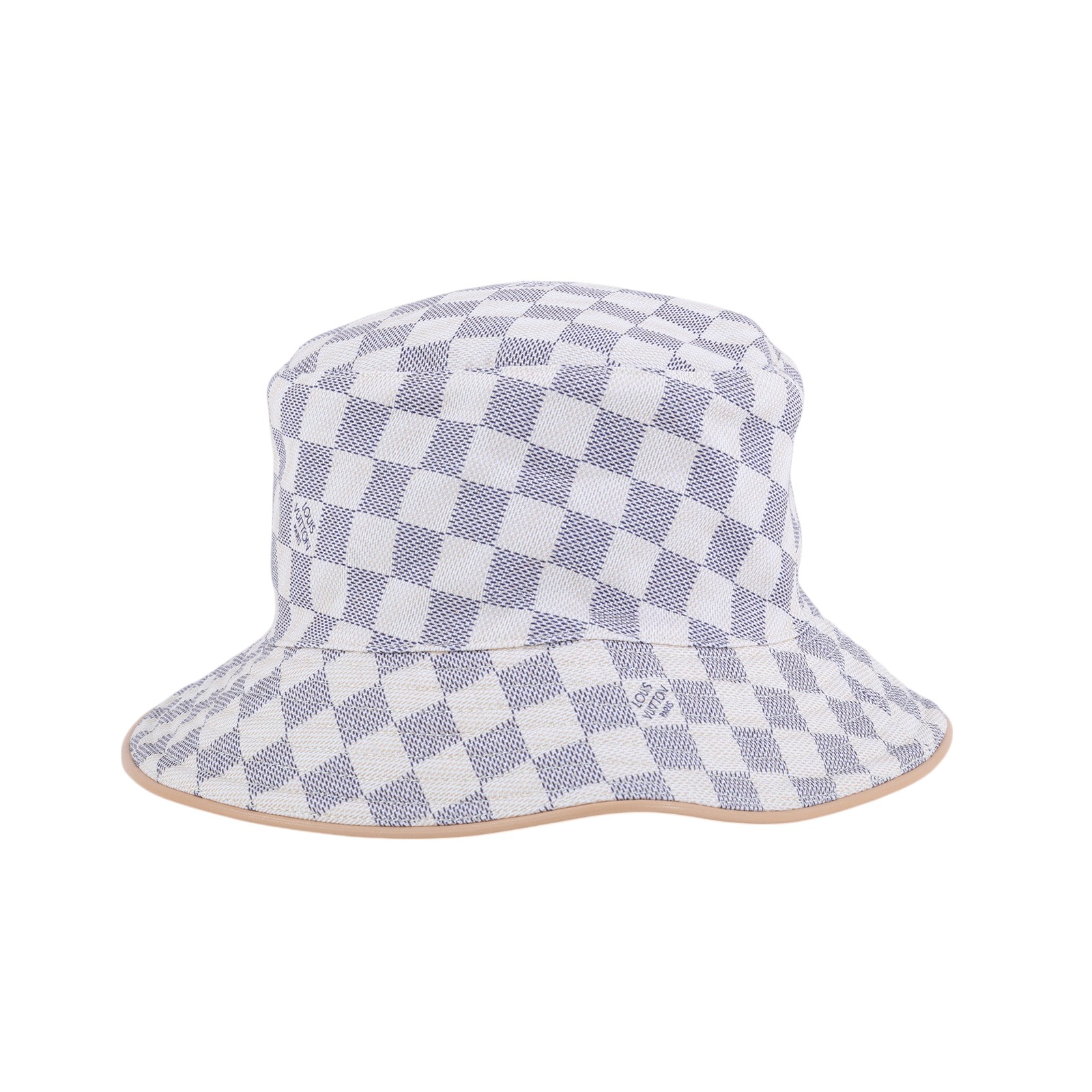 路易威登 LOUIS VUITTON 漁夫帽 M76788 白棋盤漁夫帽 #S 無附屬品