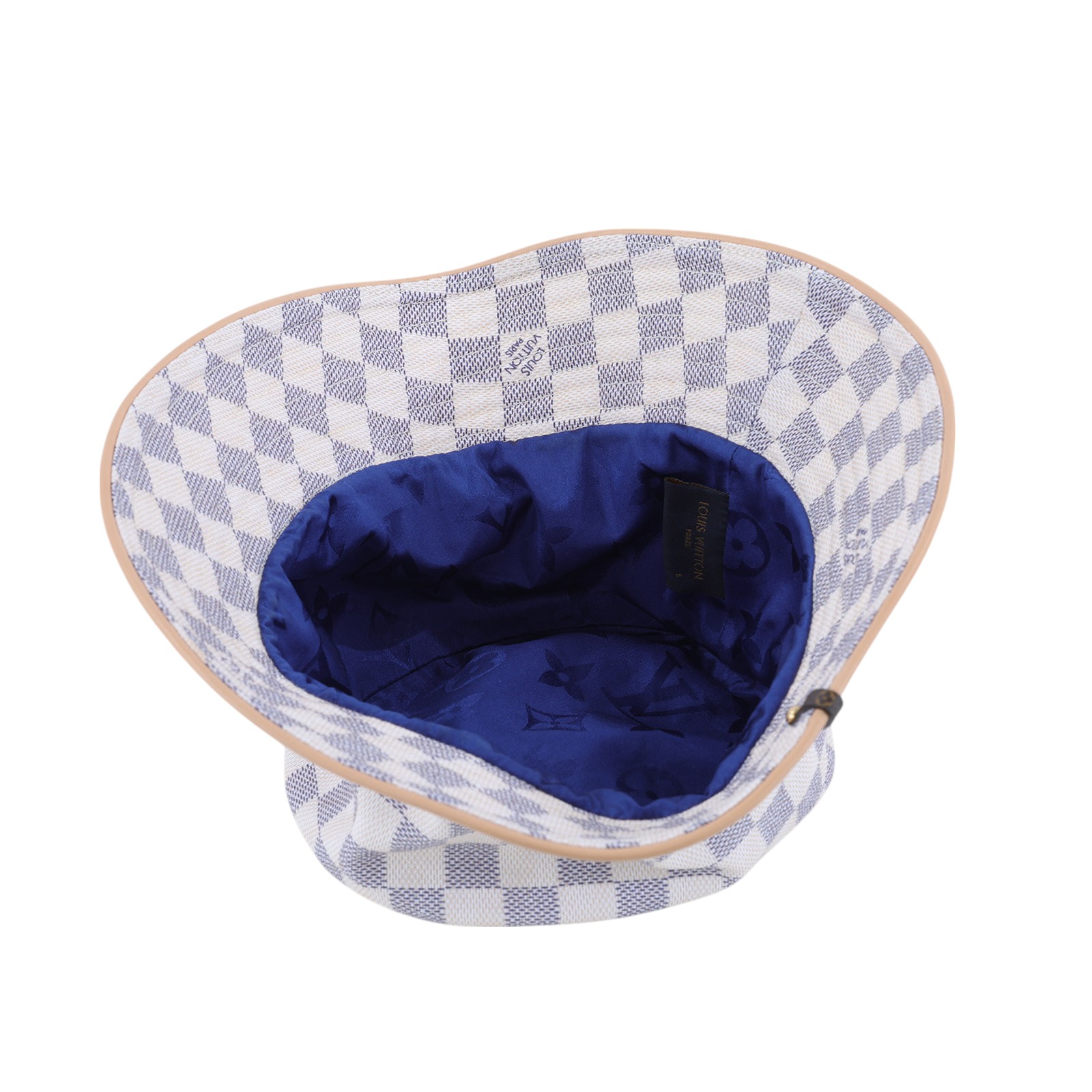 路易威登 LOUIS VUITTON 漁夫帽 M76788 白棋盤漁夫帽 #S 無附屬品