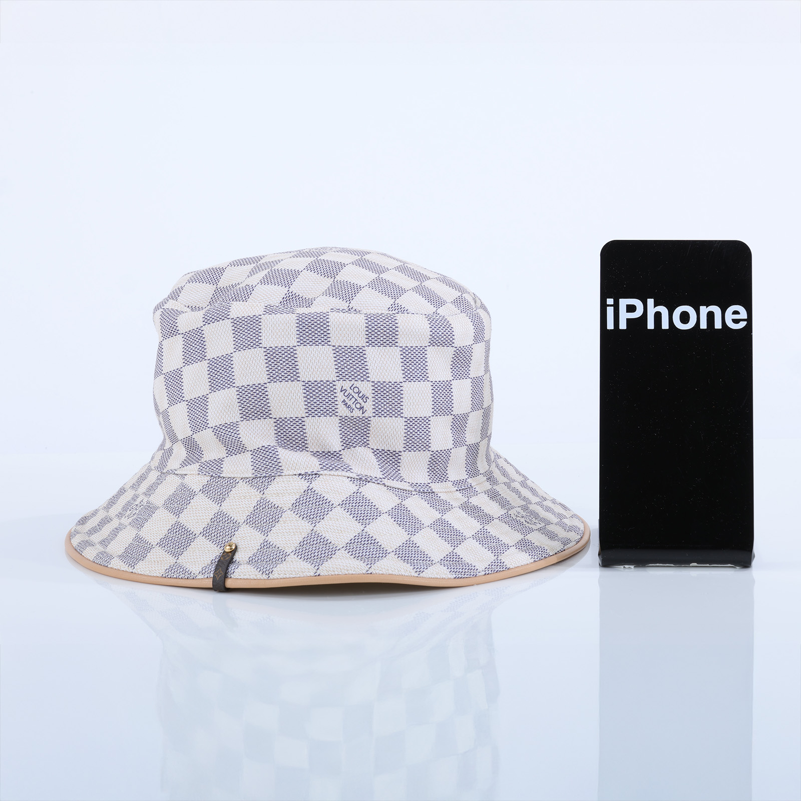 路易威登 LOUIS VUITTON 漁夫帽 M76788 白棋盤漁夫帽 #S 無附屬品