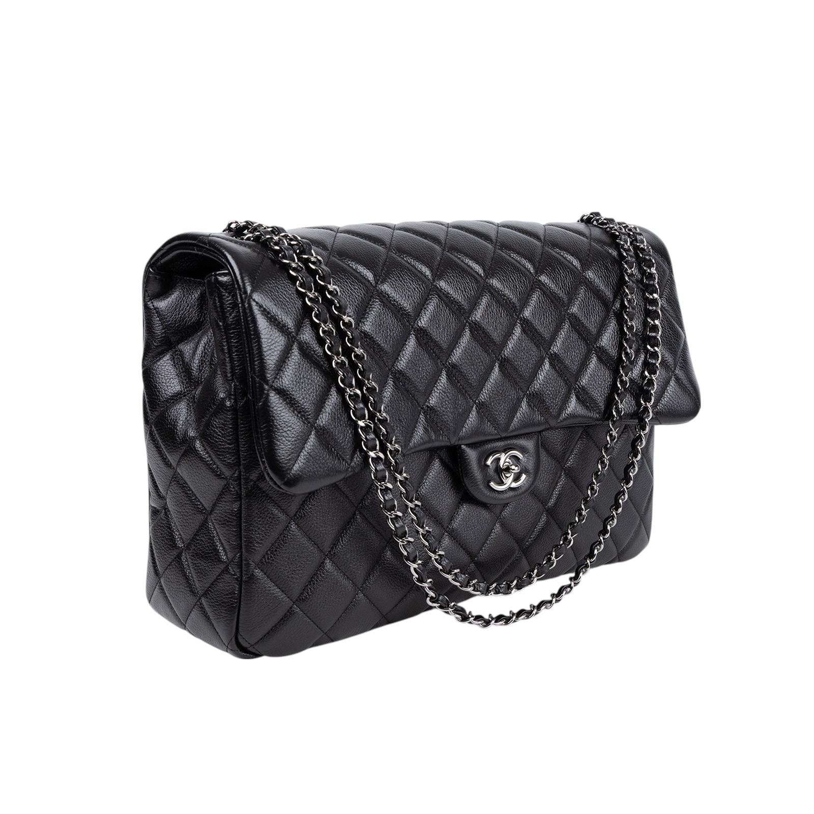 香奈兒 CHANEL CF 經典 超大 口蓋包 AS4661 黑色牛皮CF40 原廠盒子/防塵袋/購買證明