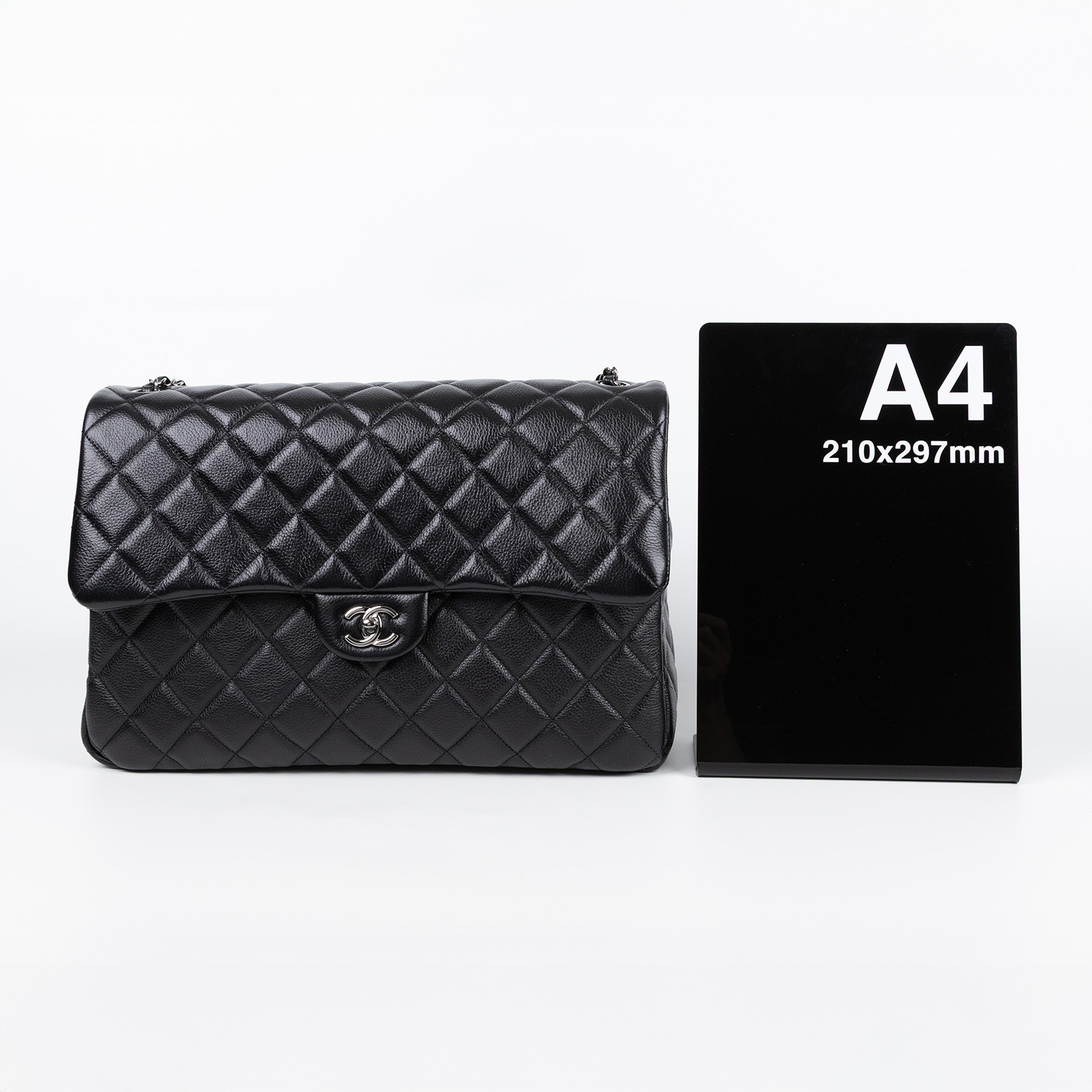 香奈兒 CHANEL CF 經典 超大 口蓋包 AS4661 黑色牛皮CF40 原廠盒子/防塵袋/購買證明