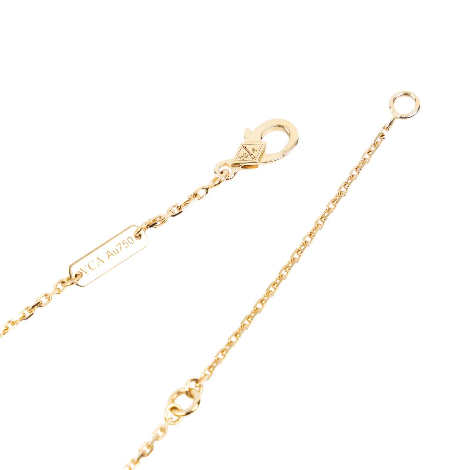 梵克雅寶 Van Cleef & Arpels Vintage Alhambra 吊墜 小型 VCARD38500 紅玉髓幸運草項鍊 原廠盒子/證書/購買證明