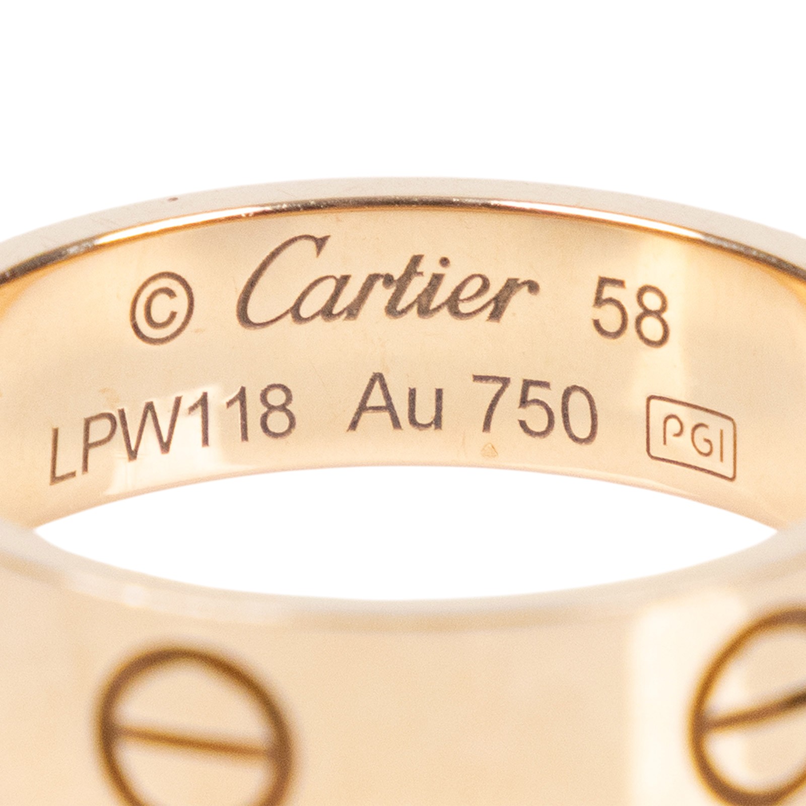 卡地亞 CARTIER Love 戒指 經典款 B4084858 PG LOVE戒指 #58 保書