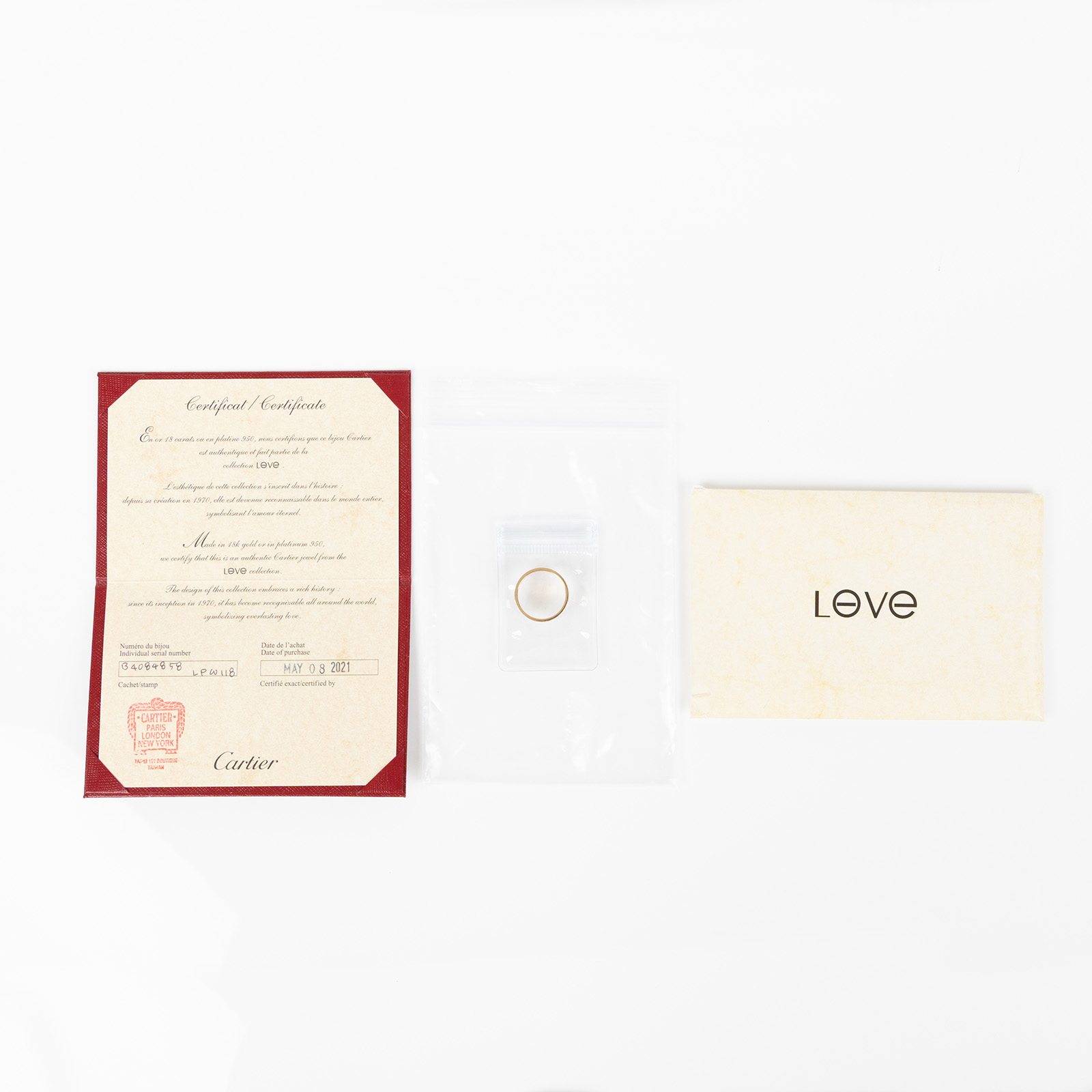 卡地亞 CARTIER Love 戒指 經典款 B4084858 PG LOVE戒指 #58 保書