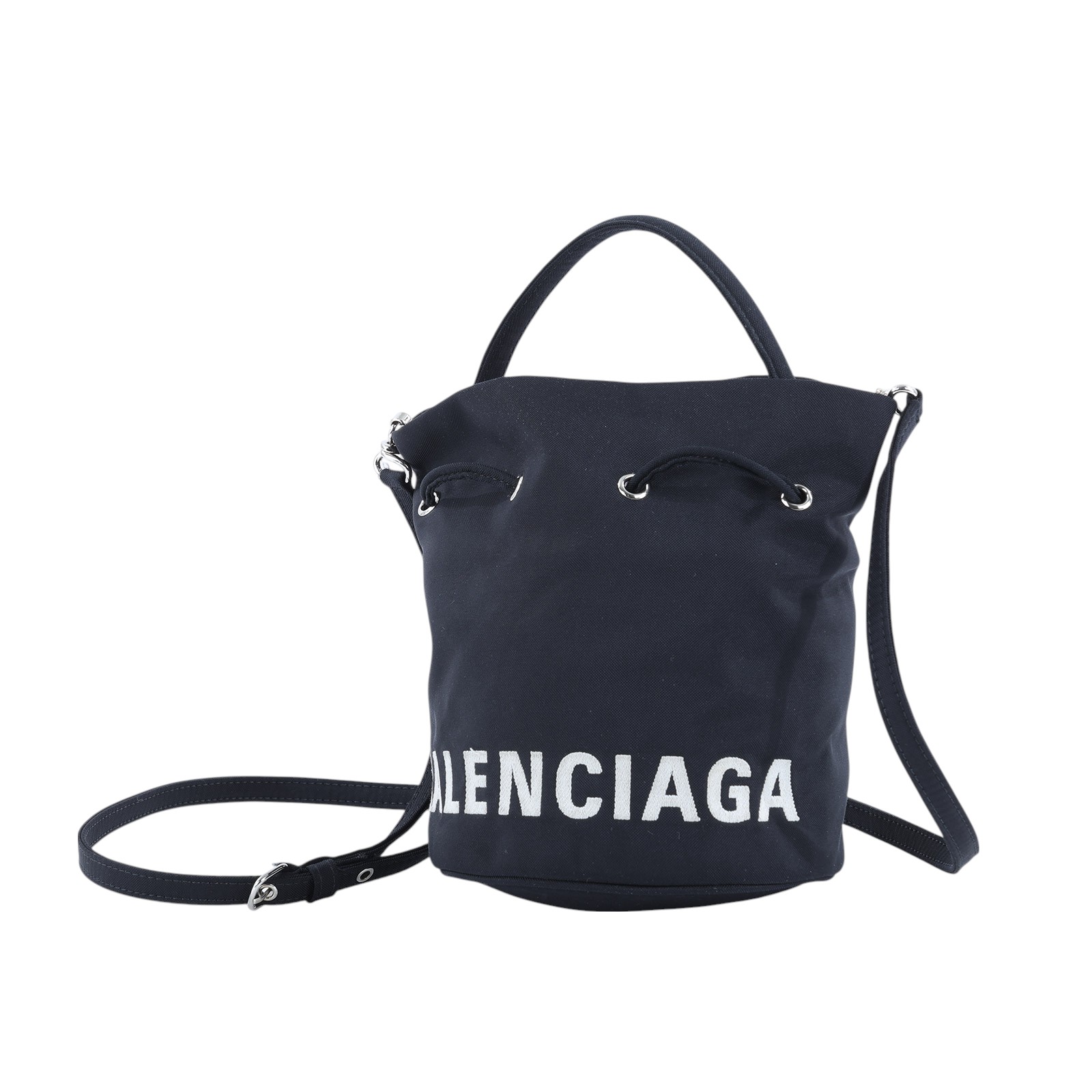 巴黎世家 BALENCIAGA XS Wheel Bucket 尼龍 手提 水桶包 619458H852N 黑尼龍LOGO水桶包 防塵袋