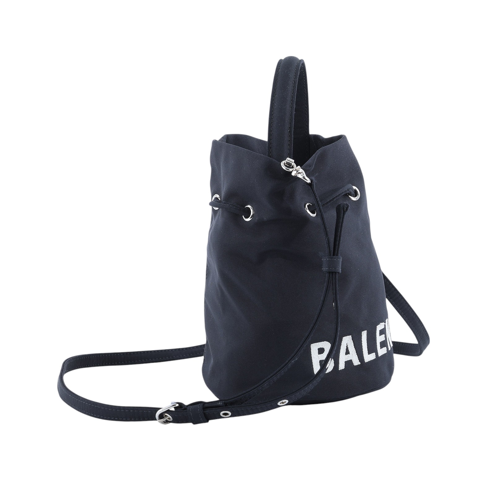 巴黎世家 BALENCIAGA XS Wheel Bucket 尼龍 手提 水桶包 619458H852N 黑尼龍LOGO水桶包 防塵袋