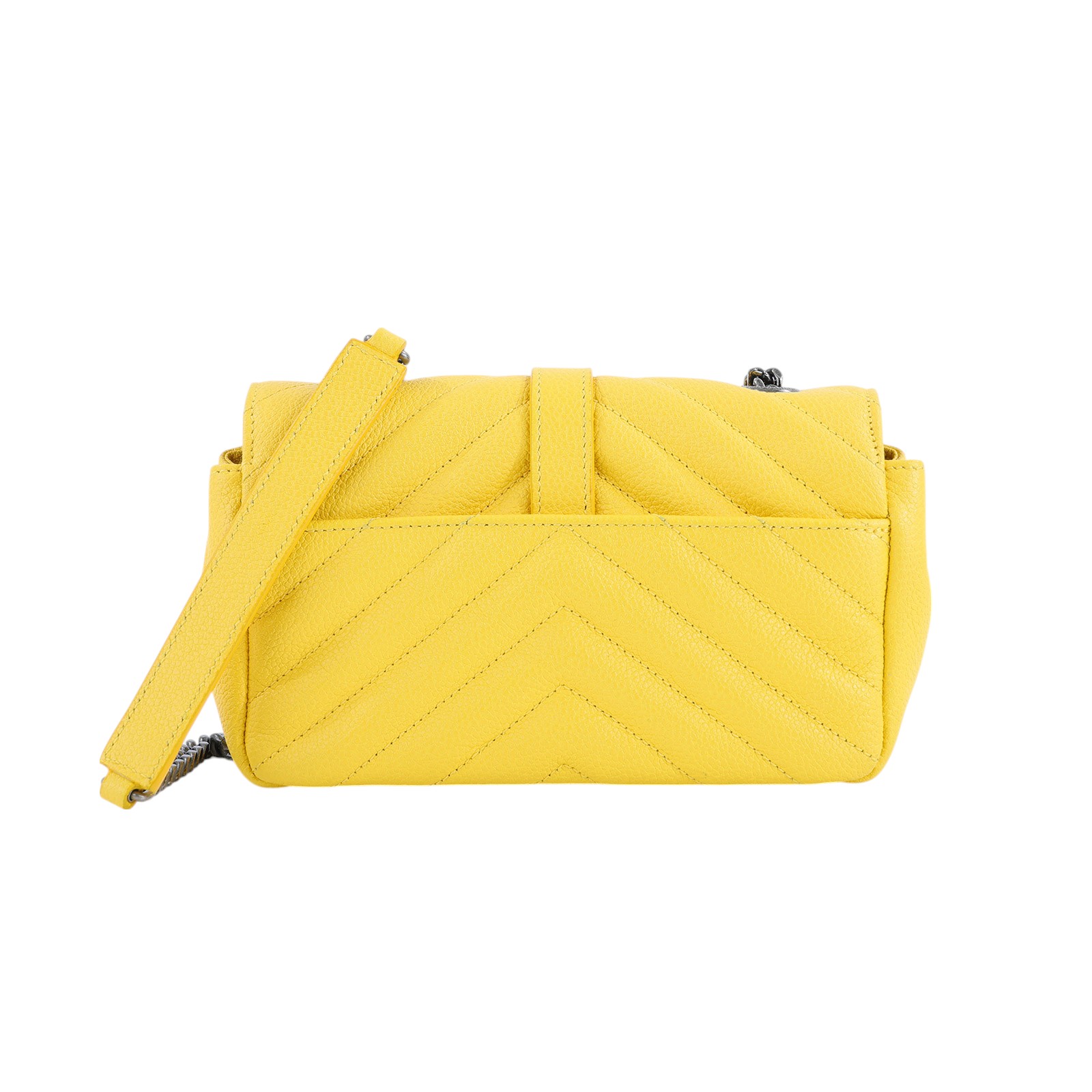 聖羅蘭 YSL SAINT LAURENT 鏈條肩背包 399289B6804 黃色學院包 MINI 無附屬品