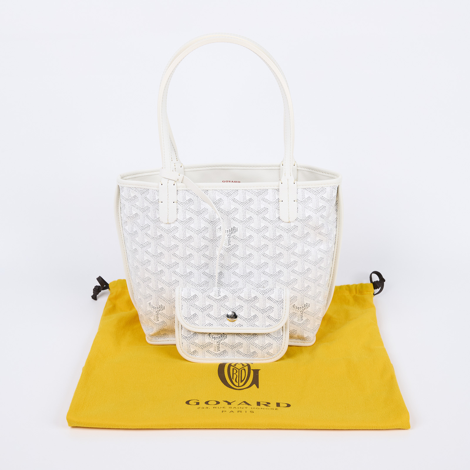 高雅德 GOYARD Anjou Mini Bag 托特包 ANJOUSMINCG 白ANJOU MINI TOTE 防塵袋