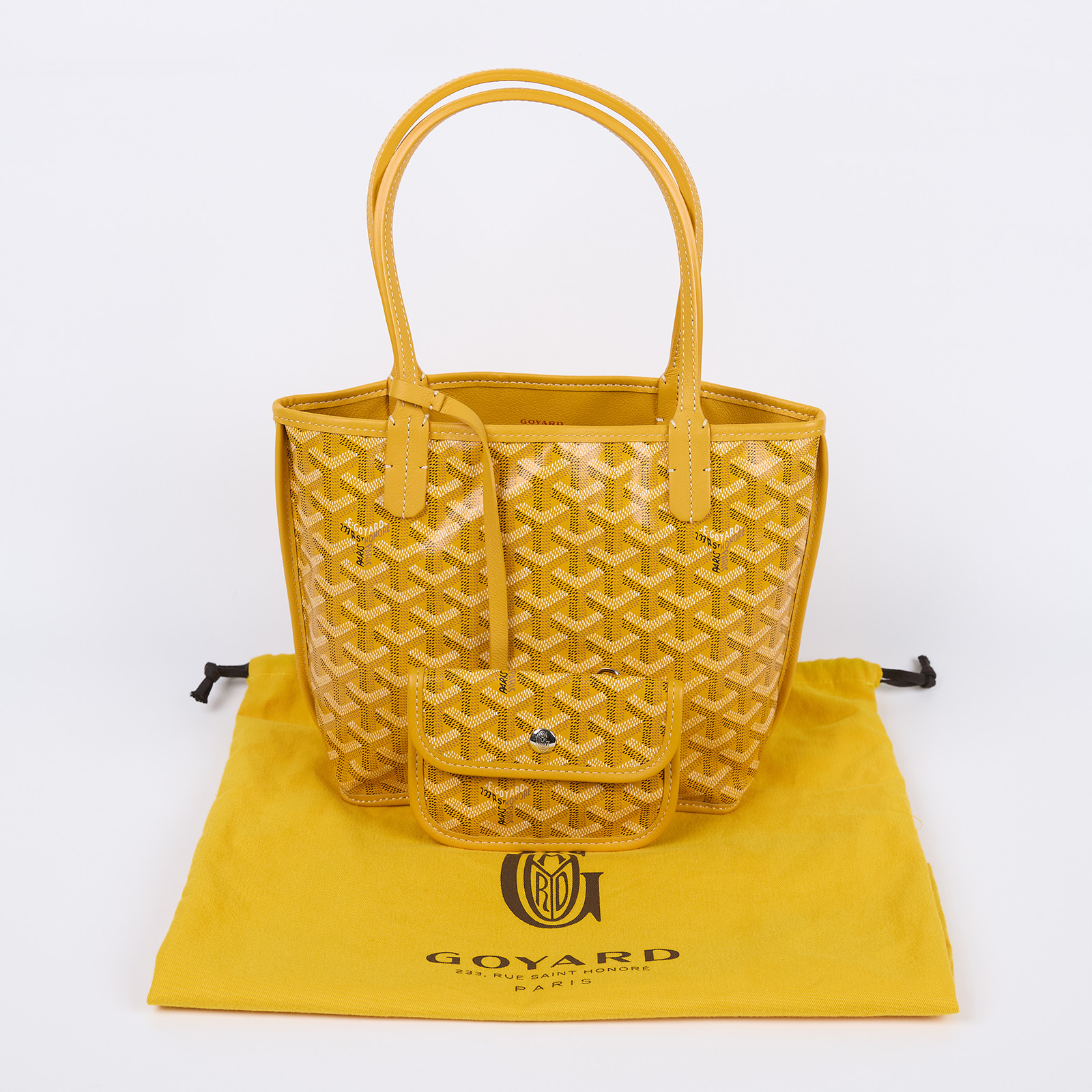 高雅德 GOYARD Anjou Mini Bag 托特包 ANJOUSMINCG 黃ANJOU MINI TOTE 防塵袋