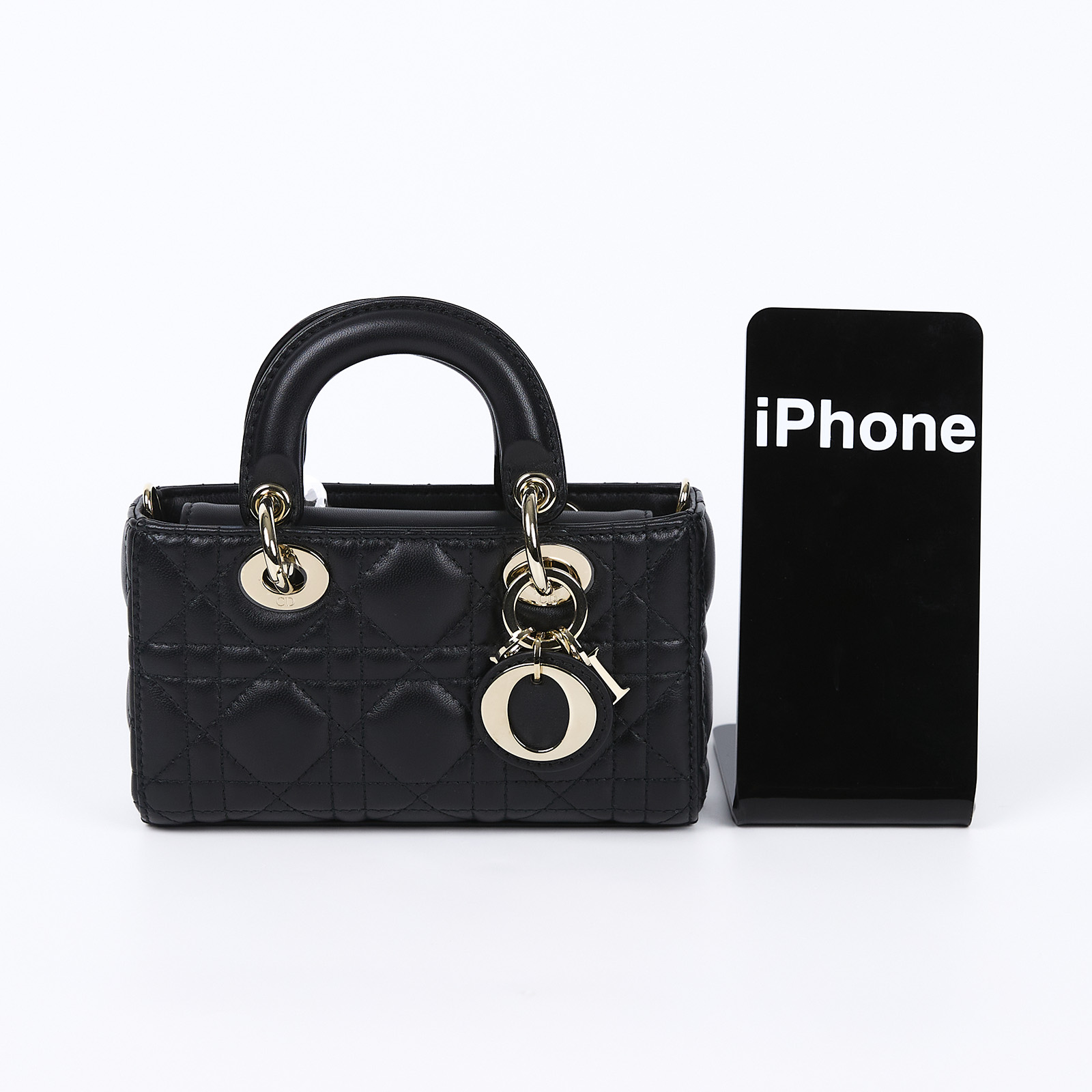 迪奧 CHRISTIAN DIOR Lady D-Joy 微型手袋 S0910ONGE 黑D-JOY MICRO 防塵袋/原廠盒子