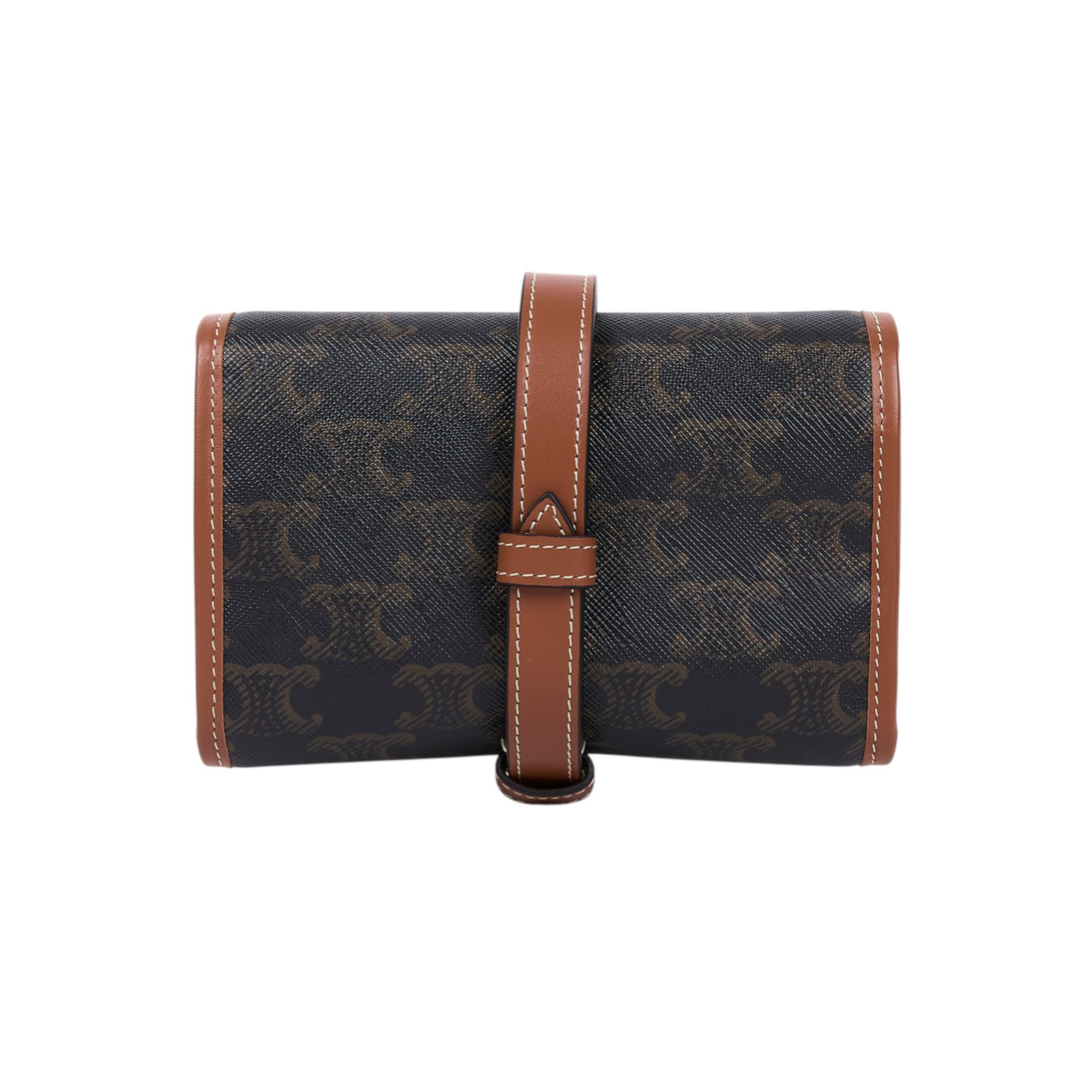 思琳 CELINE Triomphe 帆布 小牛皮 珠寶收納袋 4M0962DIU TRIOMPHE 老花帆布珠寶收納袋 防塵袋