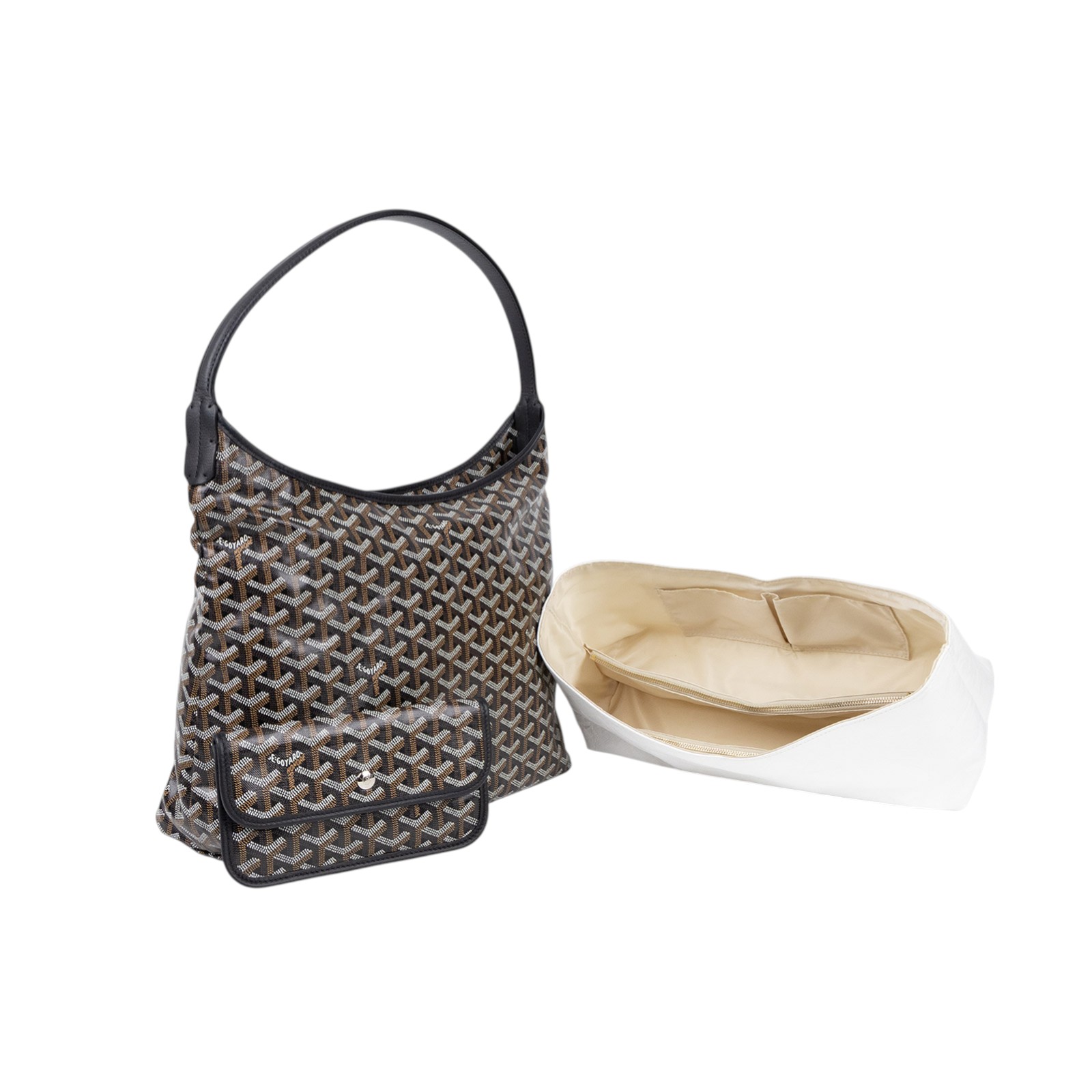 高雅德 GOYARD Bohème Hobo Bag PM 托特包 BOHEMEPMLTYCL01P 黑色HOBO 防塵袋/購買證明