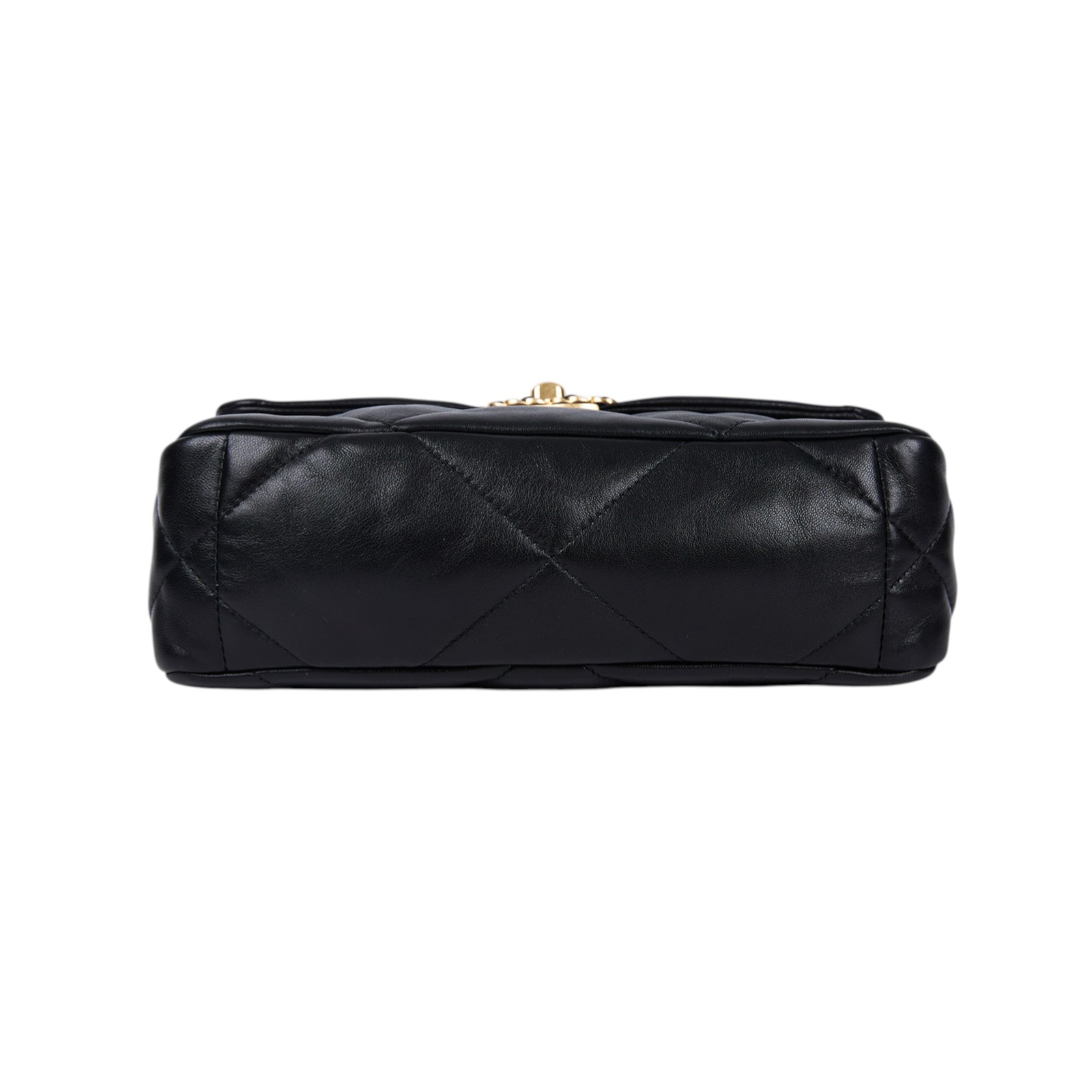 香奈兒 CHANEL 19 口蓋包 菱格紋 金銀鍊帶 手提 肩背包 AS1160 黑金羊19包 26CM 無附屬品