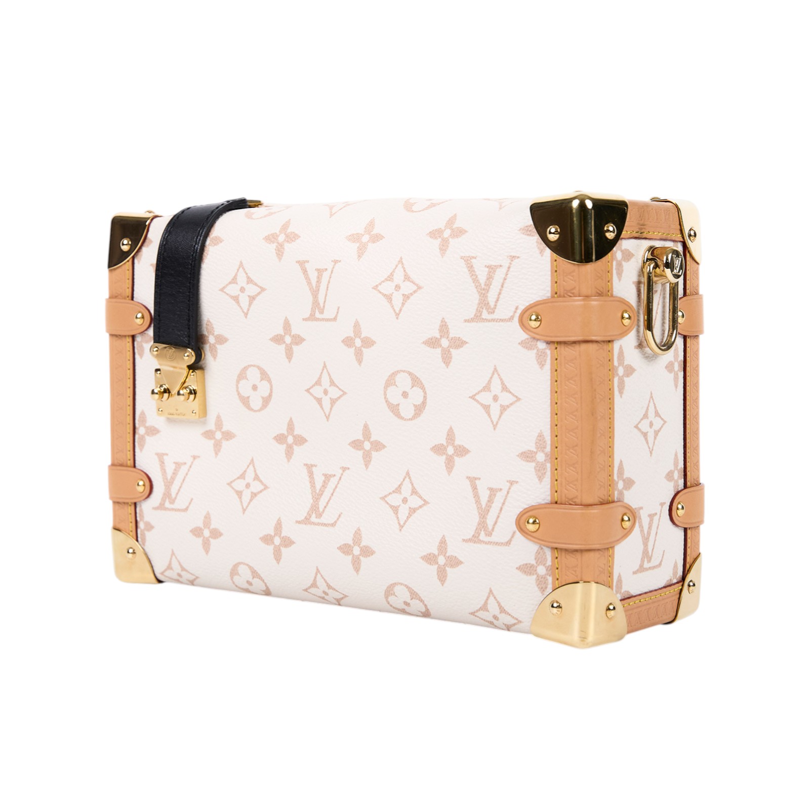 路易威登 LOUIS VUITTON Side Trunk MM 手提 肩背 箱包 M46907 晶片款  原廠盒子/防塵袋/日本購買證明/背帶