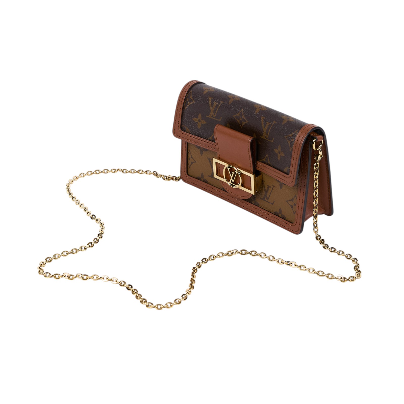 路易威登 LOUIS VUITTON Dauphine 鏈帶錢包 M68746 晶片款 原花DAUPHINE WOC 原廠盒子/防塵袋/購買證明
