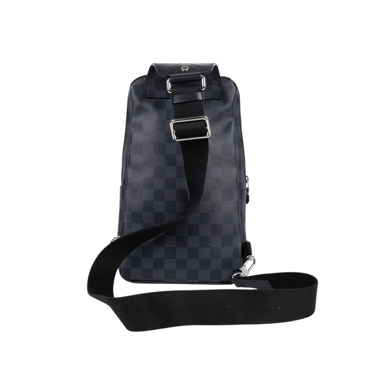 路易威登 LOUIS VUITTON Avenue 單肩包 棋盤格 Graphite N41719 晶片款 黑棋盤胸包 防塵袋