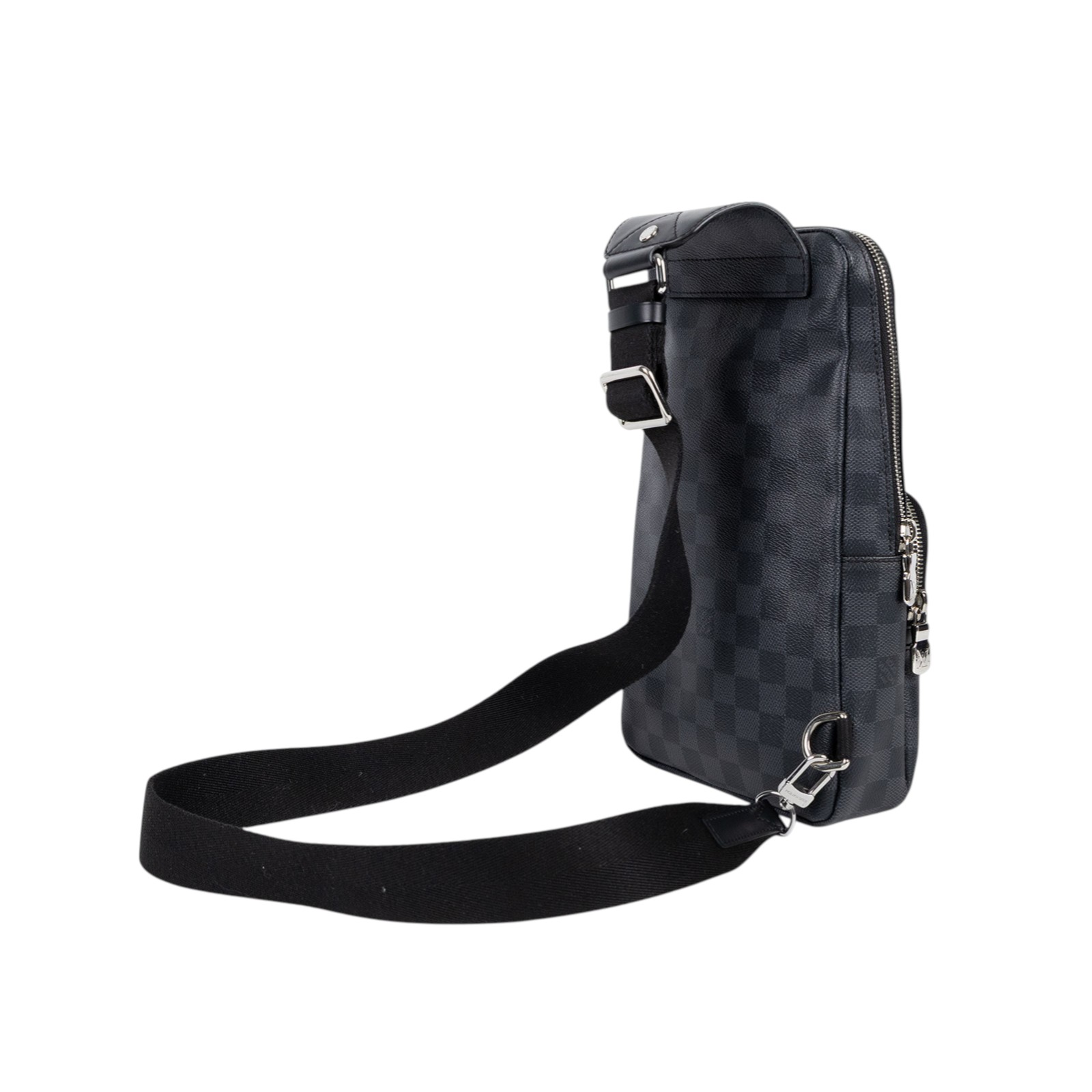 路易威登 LOUIS VUITTON Avenue 單肩包 棋盤格 Graphite N41719 晶片款 黑棋盤胸包 防塵袋