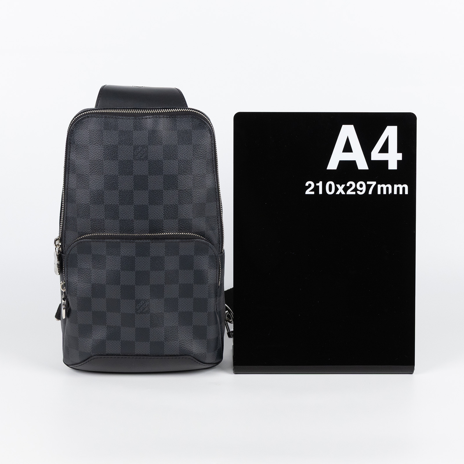 路易威登 LOUIS VUITTON Avenue 單肩包 棋盤格 Graphite N41719 晶片款 黑棋盤胸包 防塵袋
