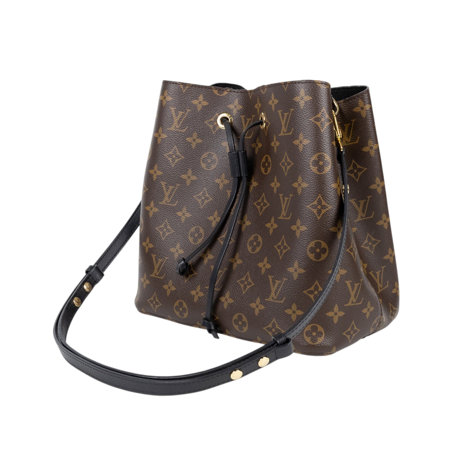 路易威登 LOUIS VUITTON NéoNoé MM 原花 束口水桶包 M44020 晶片款 黑原花NEONOE水桶包 防塵袋