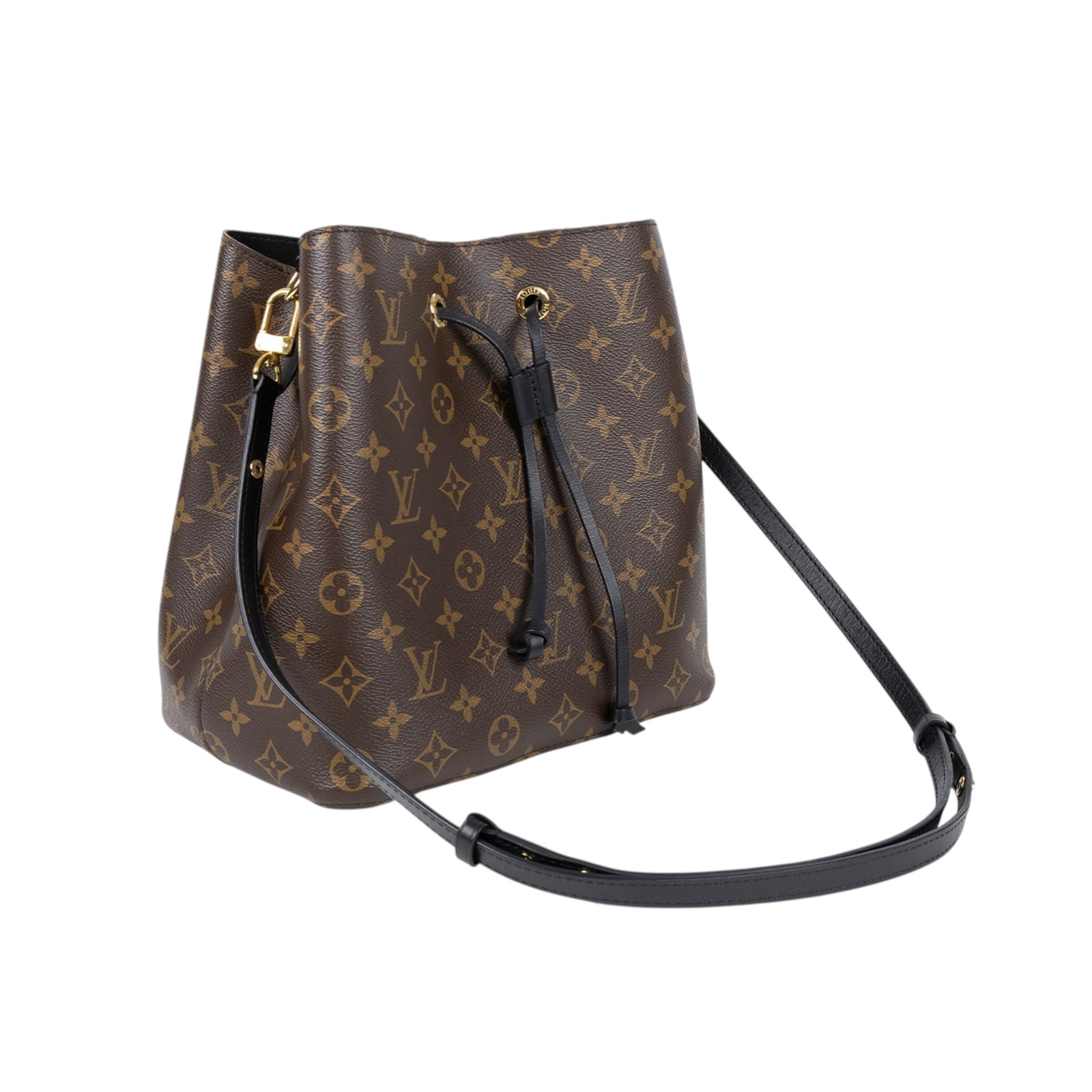 路易威登 LOUIS VUITTON NéoNoé MM 原花 束口水桶包 M44020 晶片款 黑原花NEONOE水桶包 防塵袋