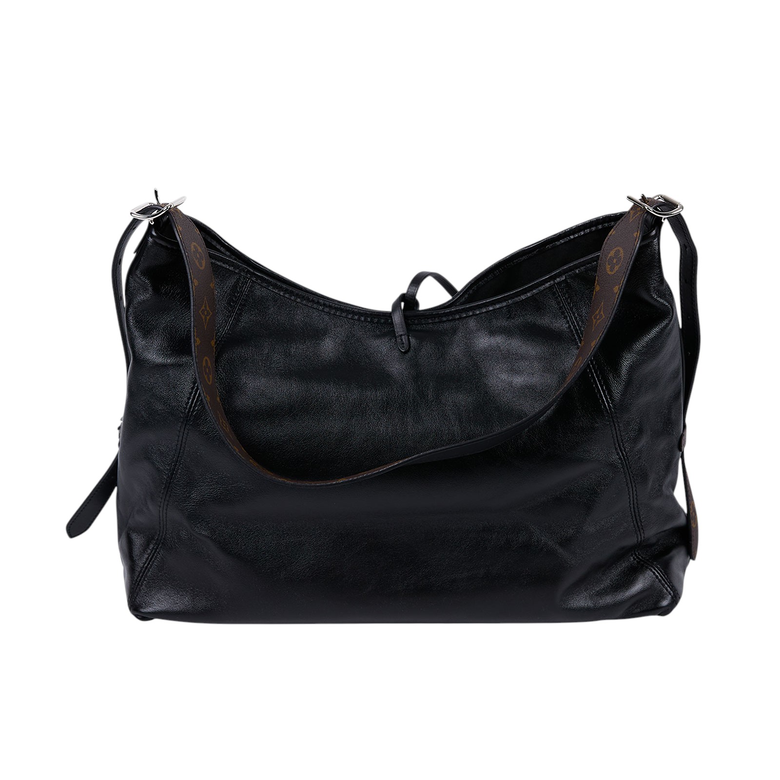 路易威登 LOUIS VUITTON CarryAll Vibe MM 手提 肩背包 黑色 M25143 晶片款 黑CARRYALL VIBE MM 無附屬品