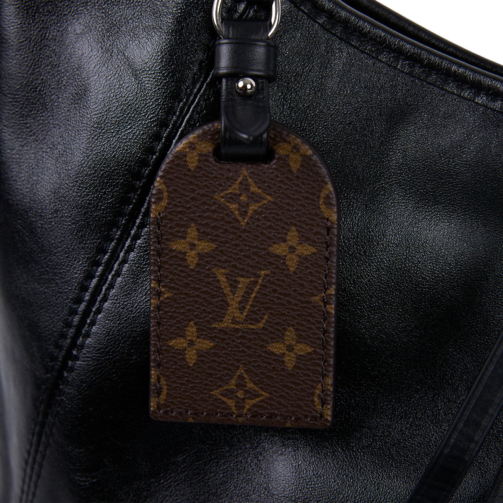 路易威登 LOUIS VUITTON CarryAll Vibe MM 手提 肩背包 黑色 M25143 晶片款 黑CARRYALL VIBE MM 無附屬品