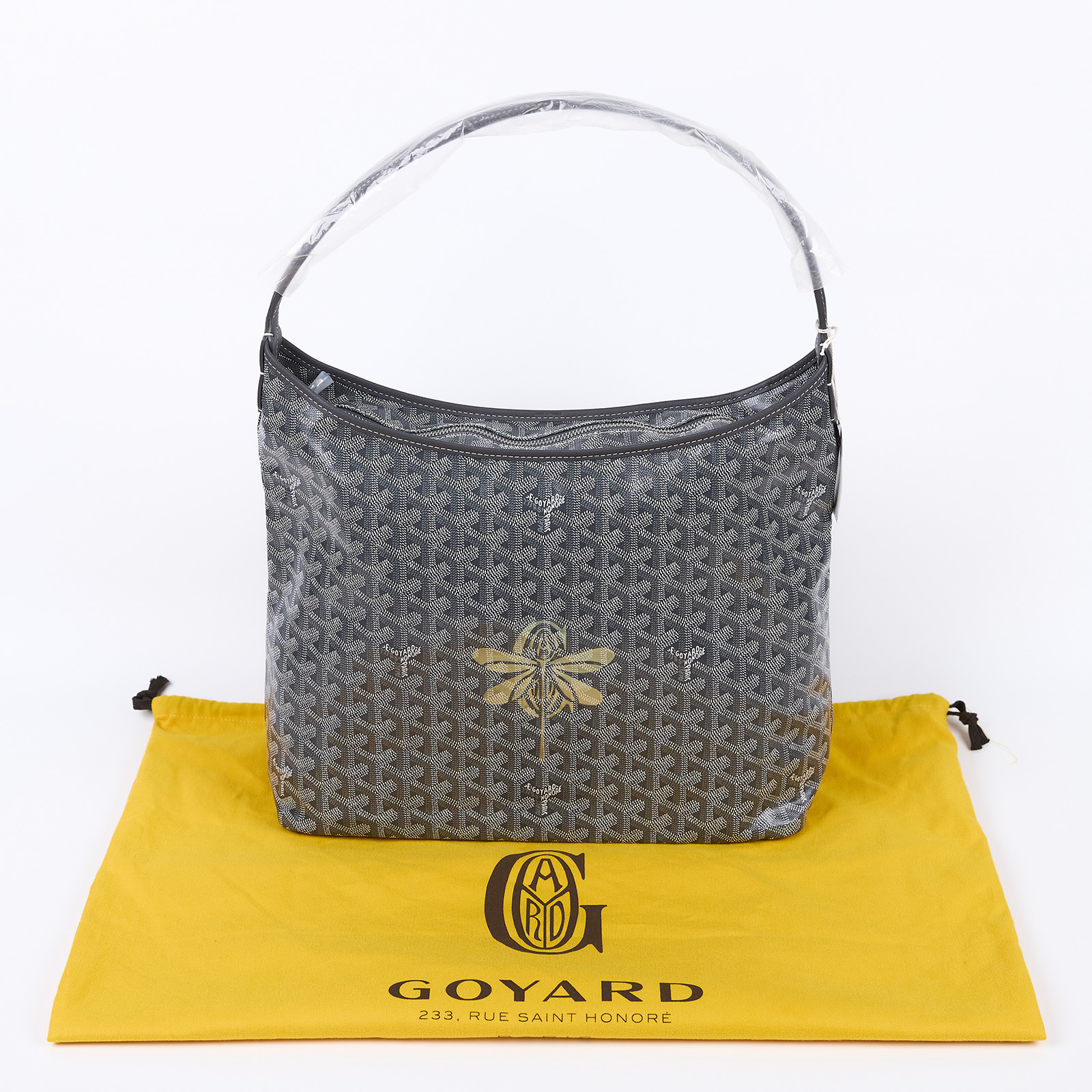 高雅德 GOYARD Bohème Hobo Bag PM 托特包 BOHEMEPMLTY 灰色HOBO限量款 防塵袋/內袋