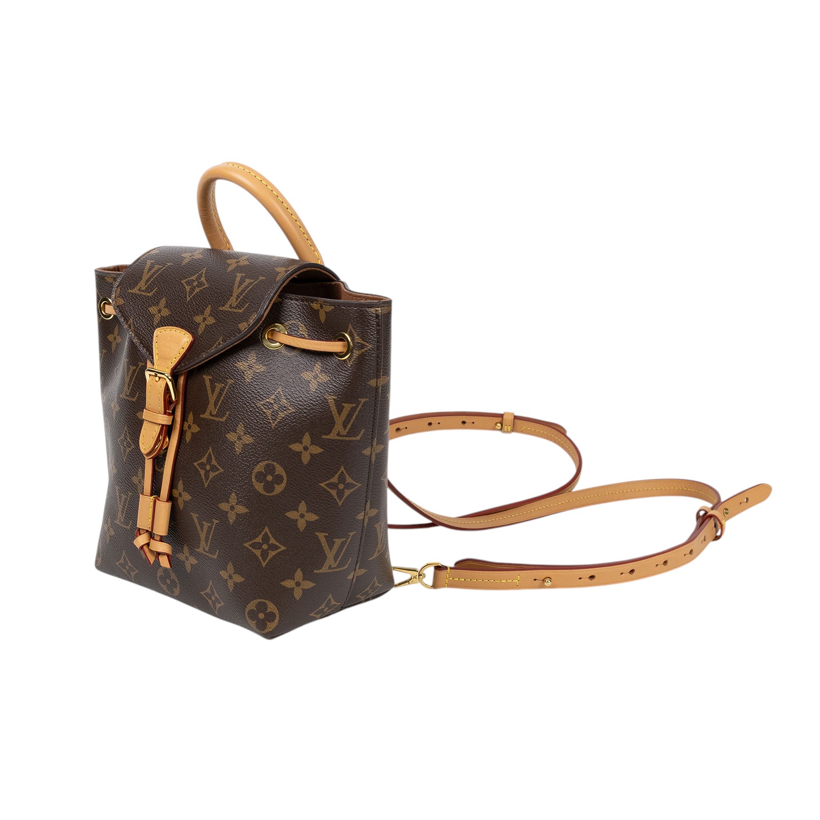 路易威登 LOUIS VUITTON Montsouris BB 經典帆布 後背包 M45502 晶片款 原花MONTSOURIS BB 原廠盒子/防塵袋
