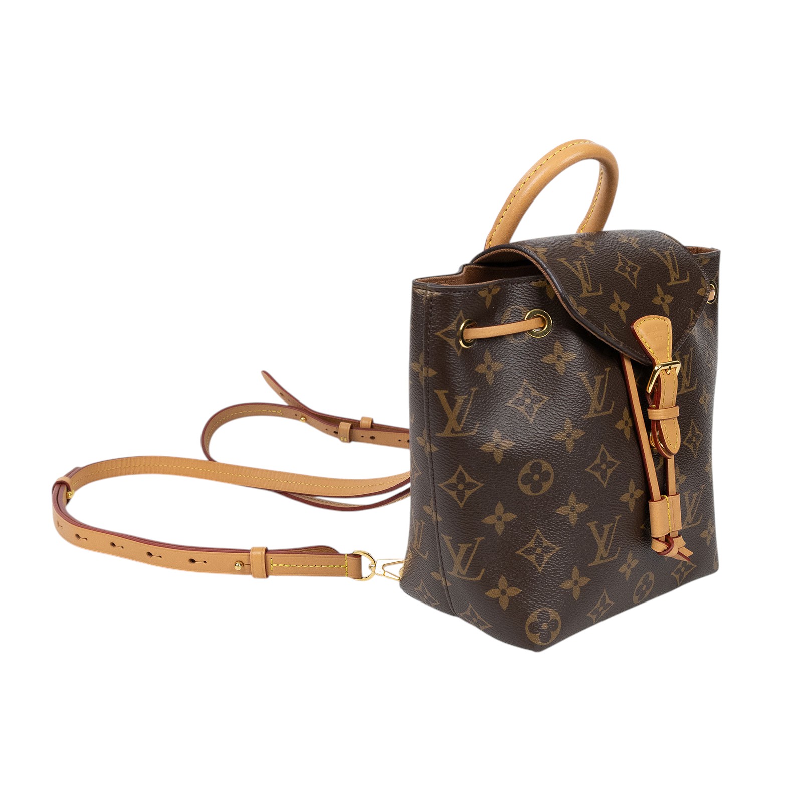 路易威登 LOUIS VUITTON Montsouris BB 經典帆布 後背包 M45502 晶片款 原花MONTSOURIS BB 原廠盒子/防塵袋