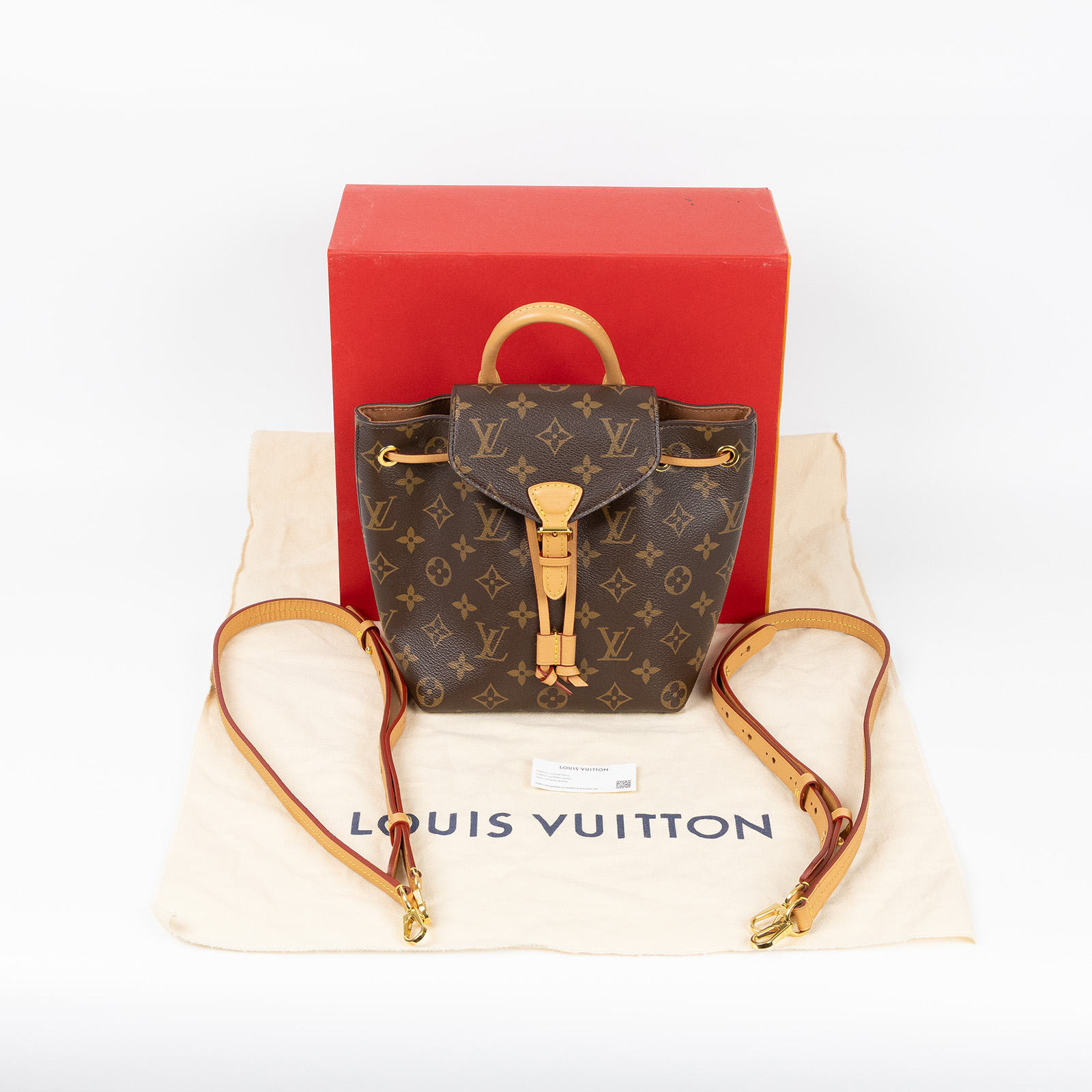 路易威登 LOUIS VUITTON Montsouris BB 經典帆布 後背包 M45502 晶片款 原花MONTSOURIS BB 原廠盒子/防塵袋