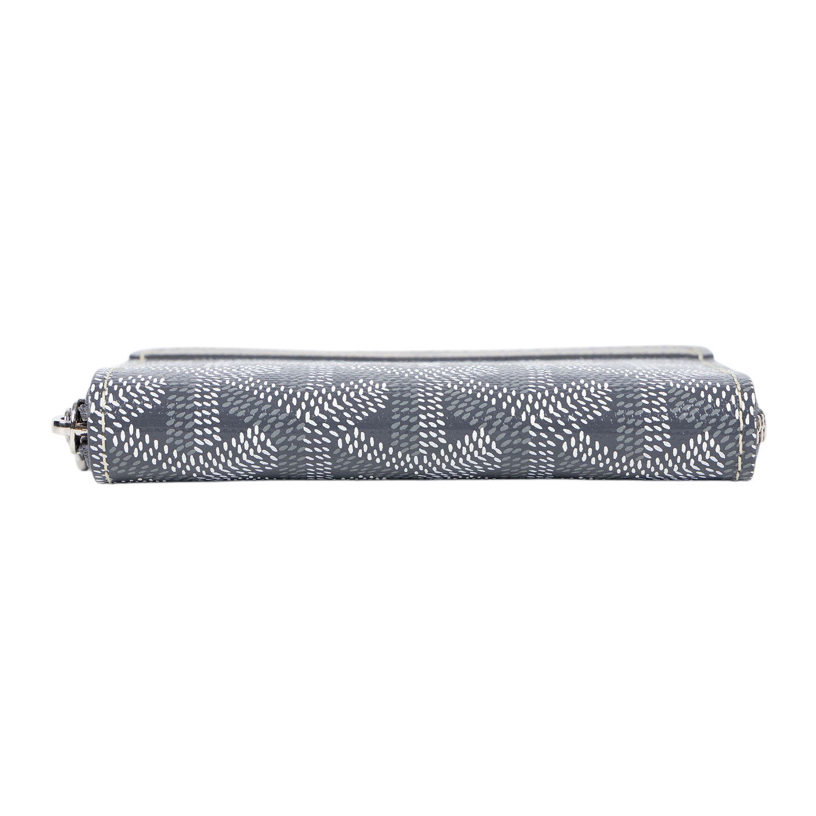 高雅德 GOYARD Matignon Mini Wallet 錢包 拉鍊 短夾 MATIGNMINTY 灰拉鍊零錢包 原廠盒子