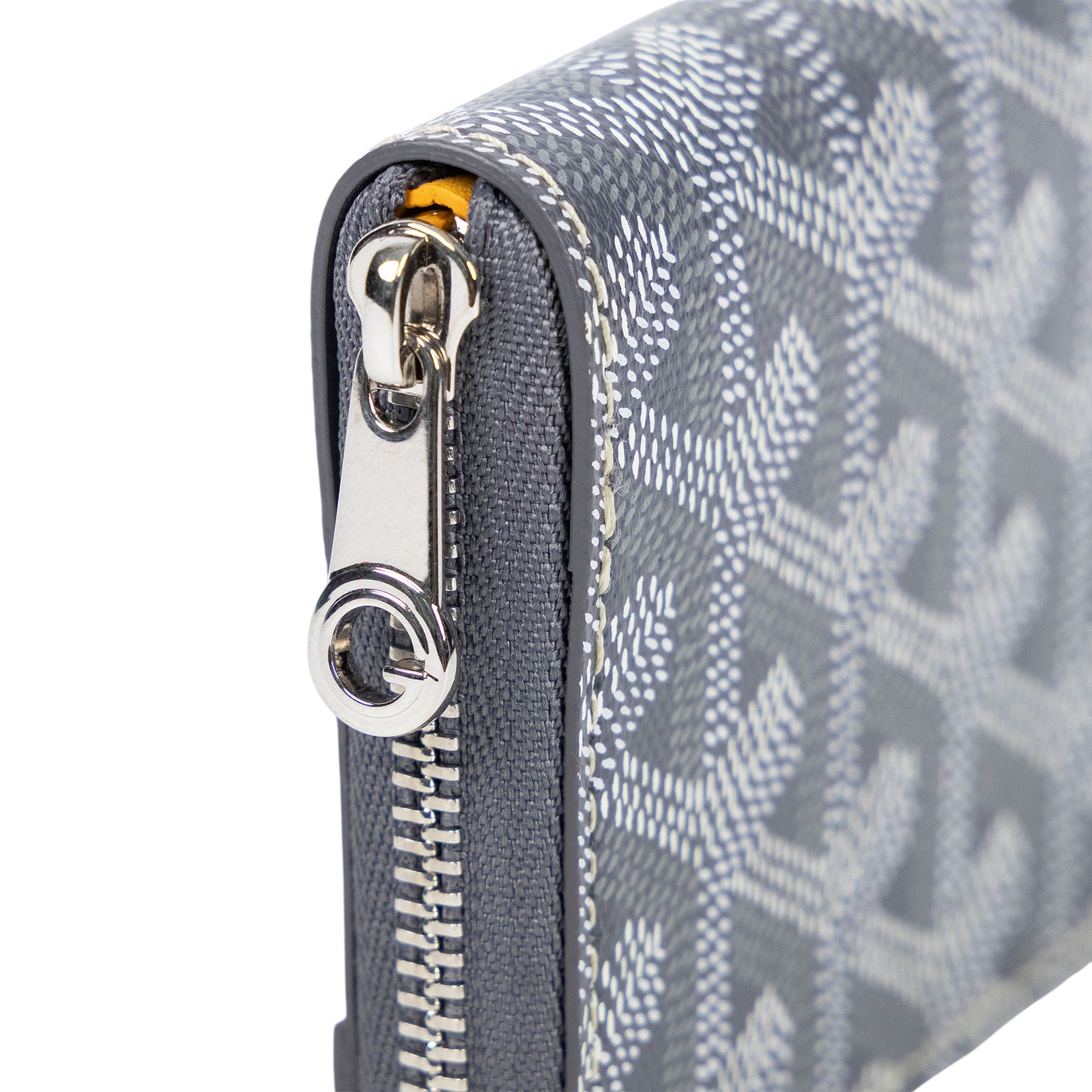 高雅德 GOYARD Matignon Mini Wallet 錢包 拉鍊 短夾 MATIGNMINTY 灰拉鍊零錢包 原廠盒子