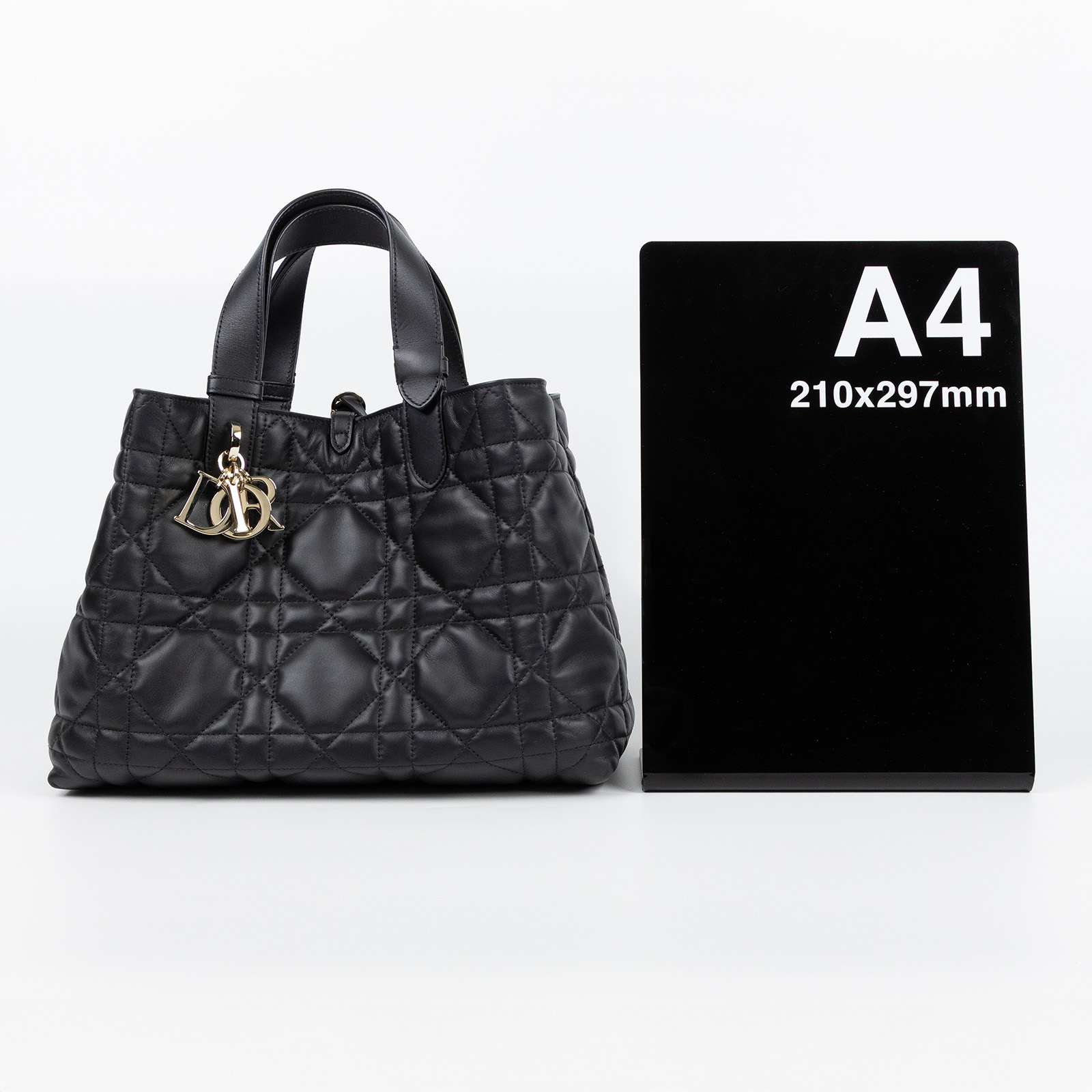 迪奧 CHRISTIAN DIOR Dior Toujours 中型 手提袋 小牛皮 M2821 黑TOUJOURS托特包 原廠盒子/防塵袋/保證卡