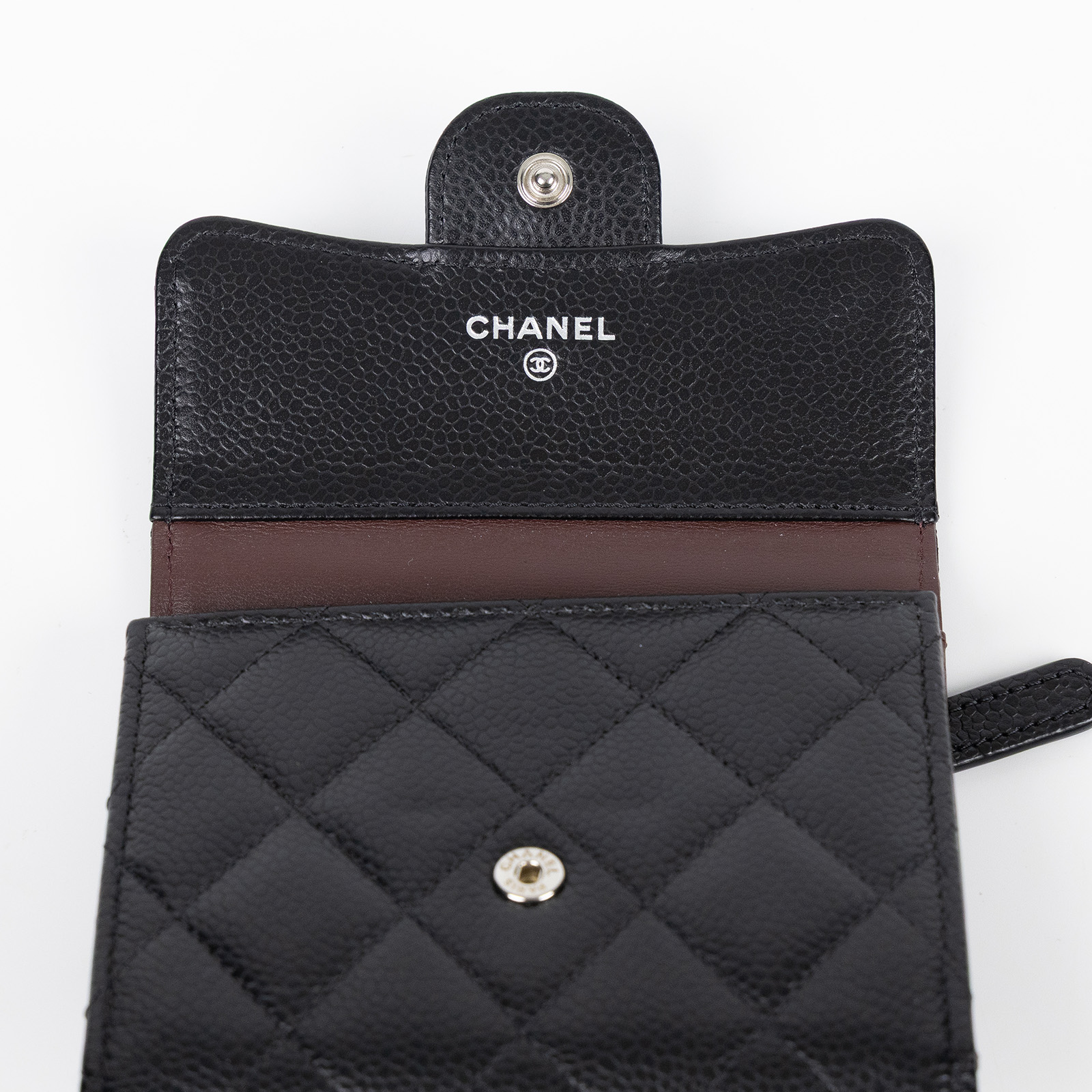 香奈兒 CHANEL 經典 小型 口蓋 皮夾 短夾  AP0231 黑荔枝三折短夾 原廠盒子/防塵袋/購買證明影本