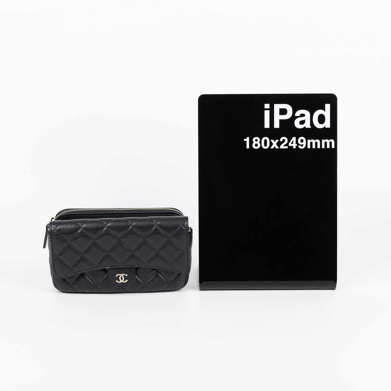 香奈兒 CHANEL 菱格紋 woc 口蓋包  晶片款 黑荔枝多功能WOC 防塵袋