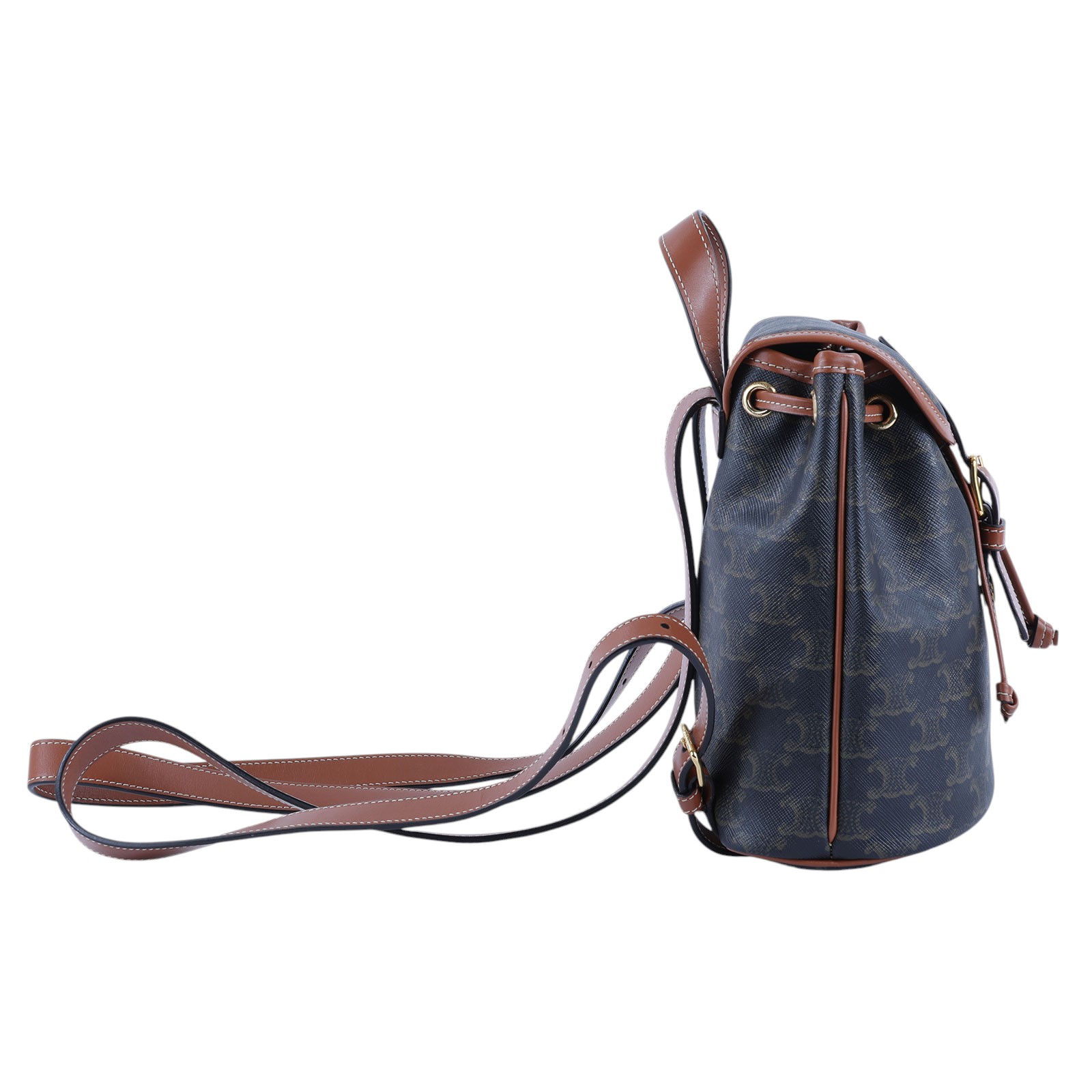 思琳 CELINE Triomphe帆布 小牛皮 迷你 Folco 後背包 197662CAS 原花TRIOMPHE FOLCO後背包 防塵袋