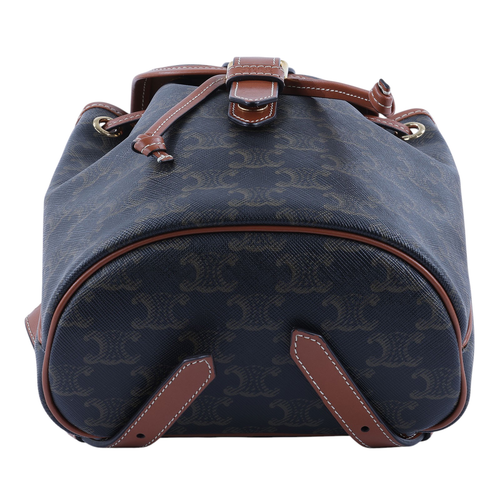 思琳 CELINE Triomphe帆布 小牛皮 迷你 Folco 後背包 197662CAS 原花TRIOMPHE FOLCO後背包 防塵袋