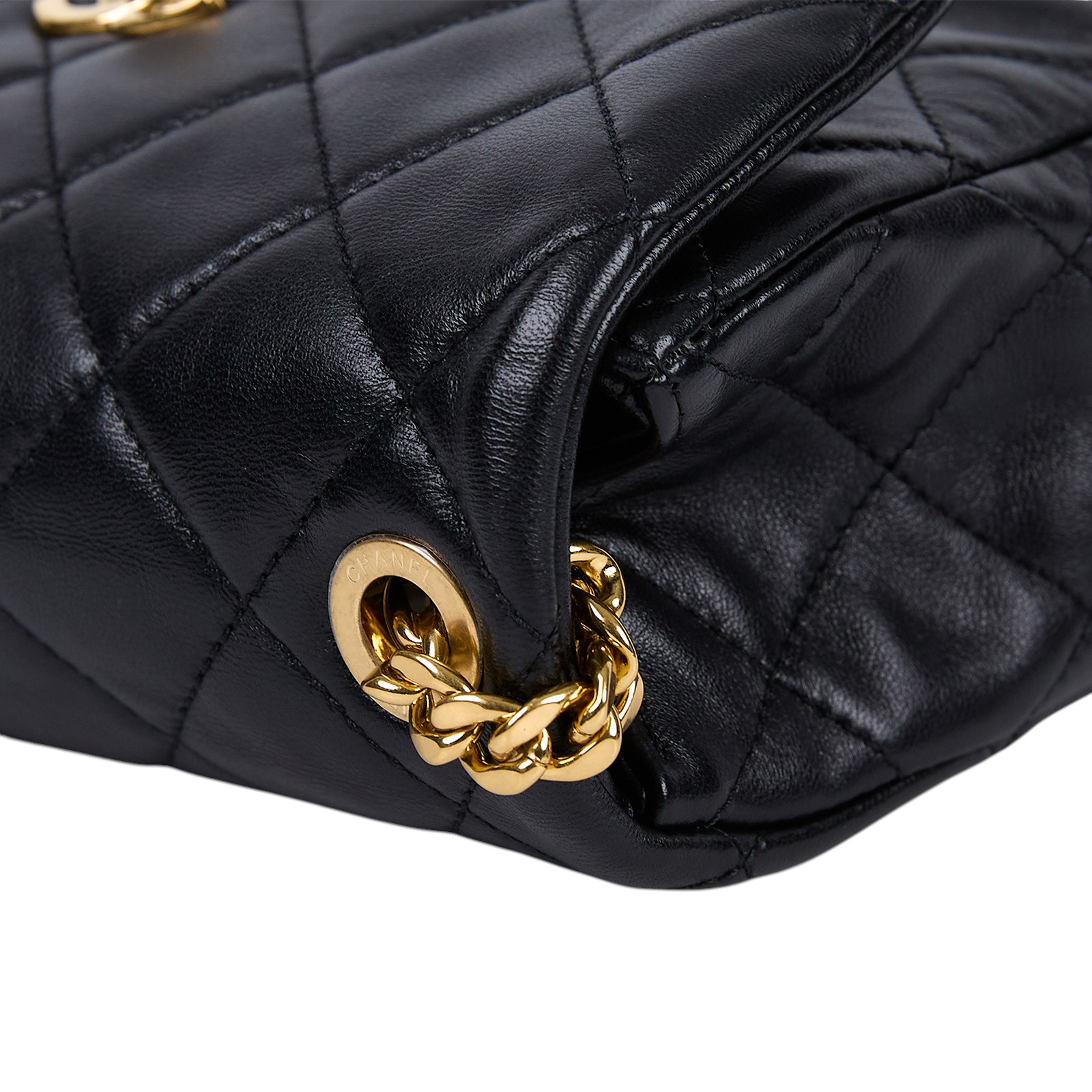 香奈兒 CHANEL 珠寶鍊 口蓋包 AS3479 晶片款 黑羊金釦珠寶鍊 季節款 原廠盒子/防塵袋/購買證明