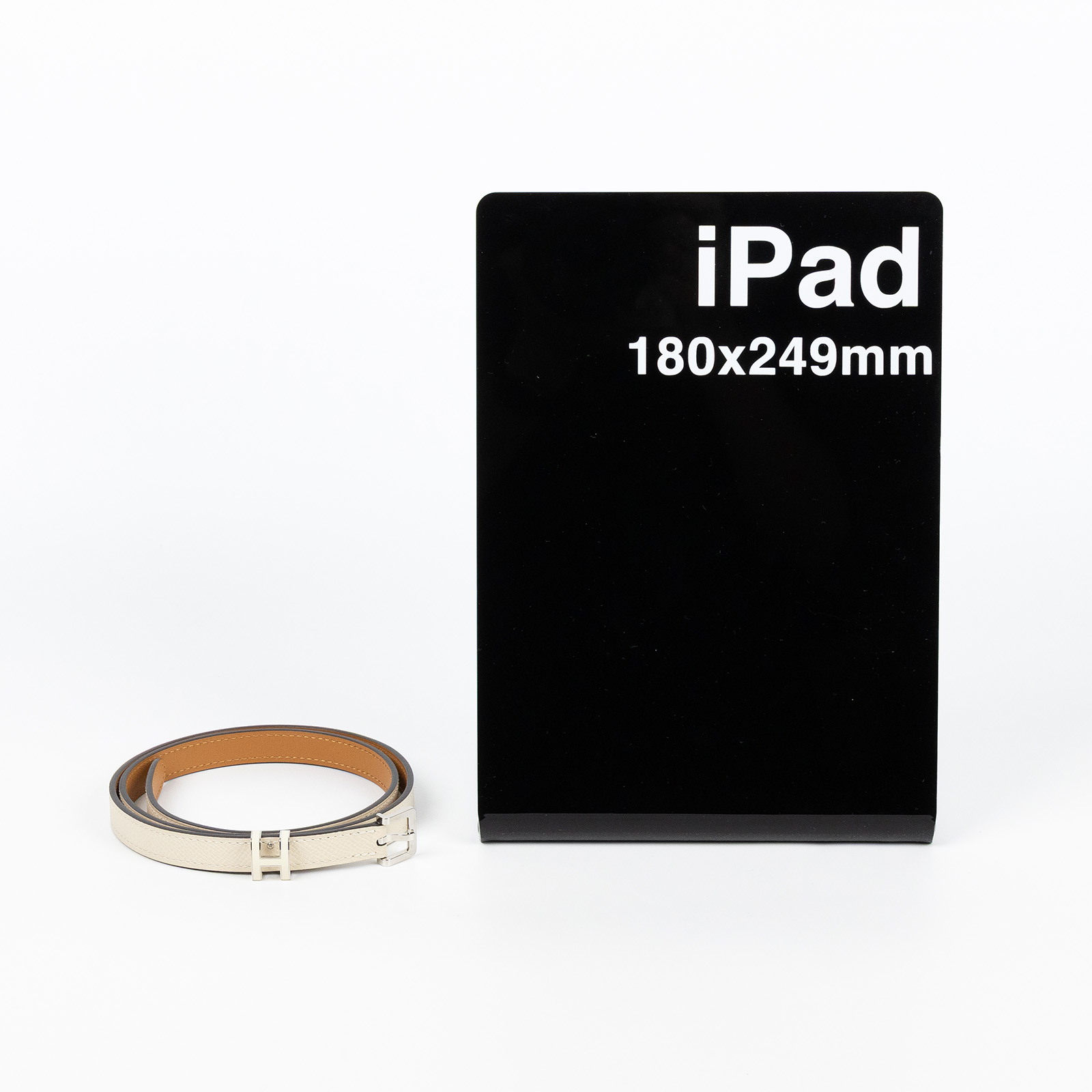 愛馬仕 Hermes Pop H 15 腰帶 粉筆白 銀色扣 H081087CK10075 POP米白細皮帶 #75 無附屬品