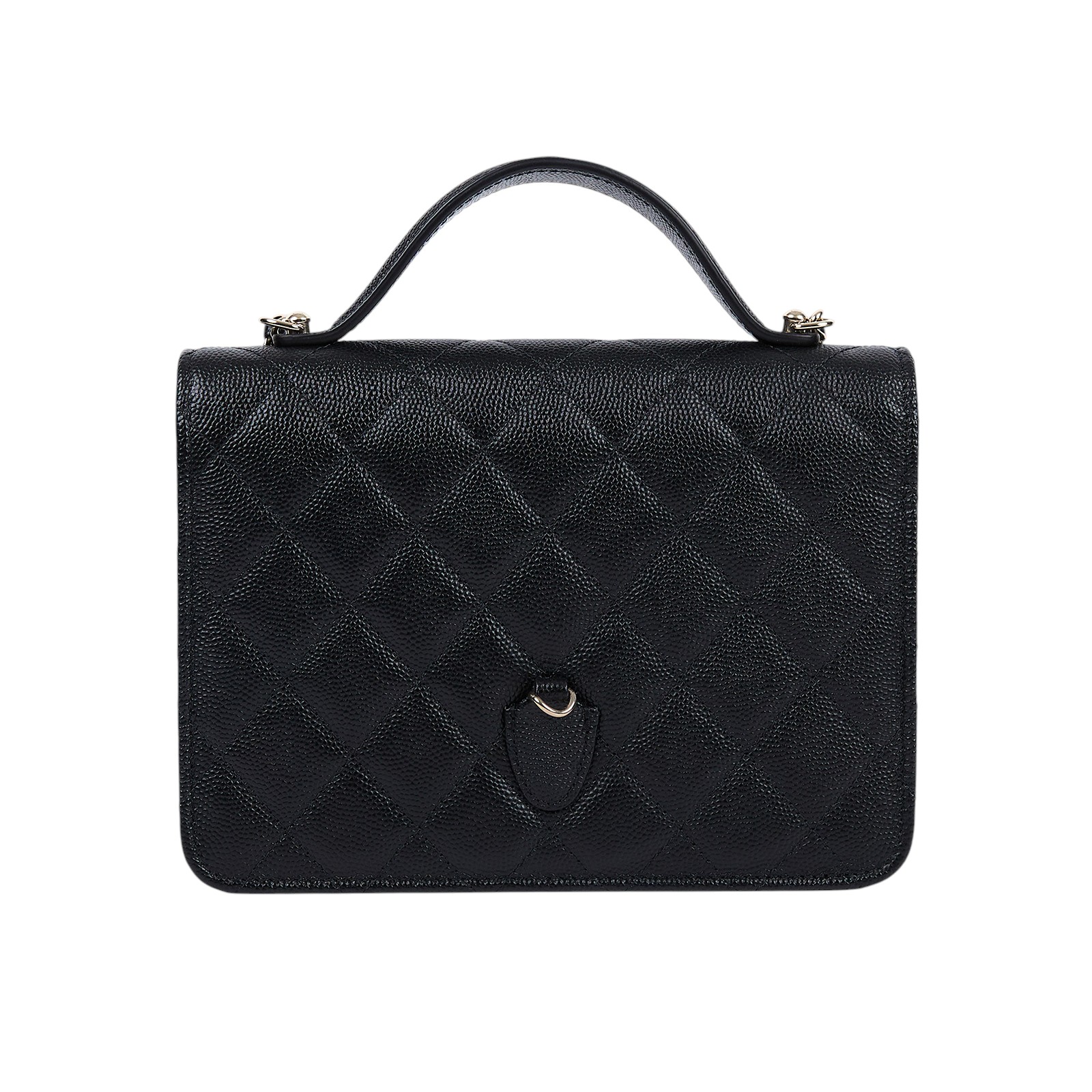 香奈兒 CHANEL 25C  WOC 荔枝 肩背包 AP4406 晶片款 黑荔枝手提練包 防塵袋