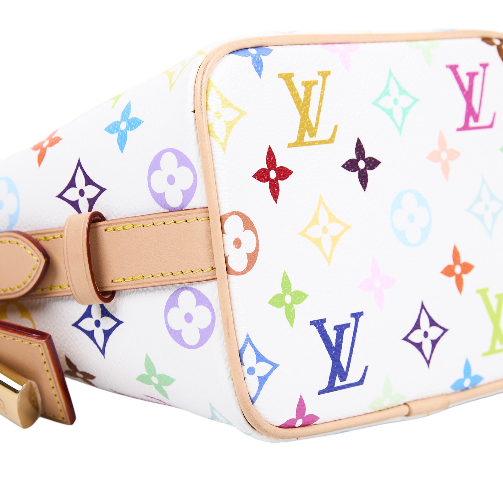 路易威登 LOUIS VUITTON TM 村上隆聯名 All In BB 手提包 M13089 晶片款 白彩ALL IN BB 防塵袋