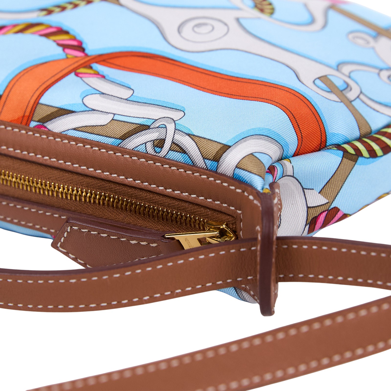 愛馬仕 Hermès Sursoie To Go 收納包 天藍色 H085183CCAB W刻  原廠盒子/防塵袋/購買證明