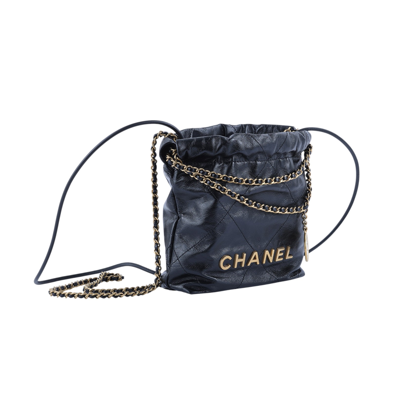 香奈兒 CHANEL 22 迷你 束口包 AS3980 B19059 黑22包 MINI 防塵袋/購買證明