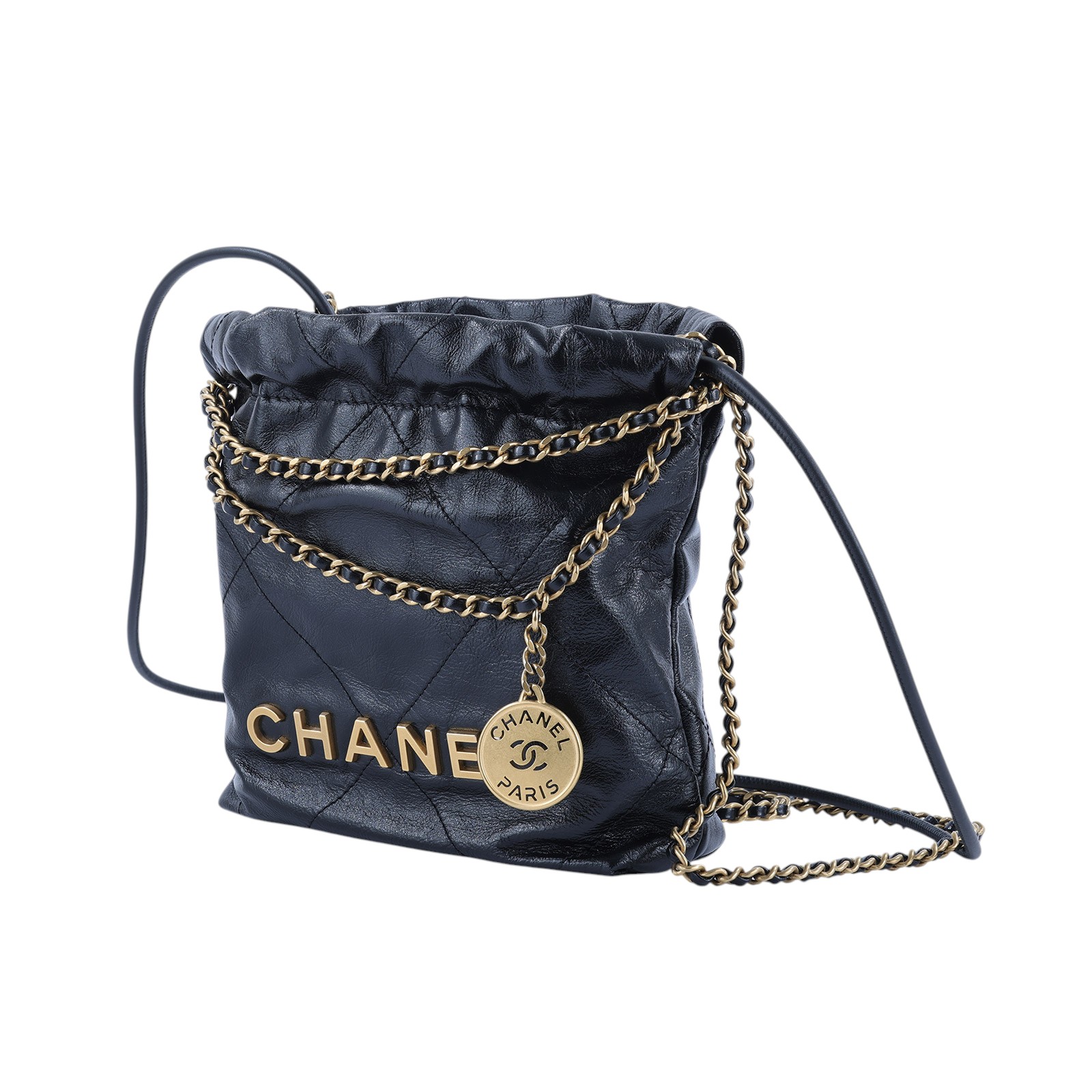 香奈兒 CHANEL 22 迷你 束口包 AS3980 B19059 黑22包 MINI 防塵袋/購買證明