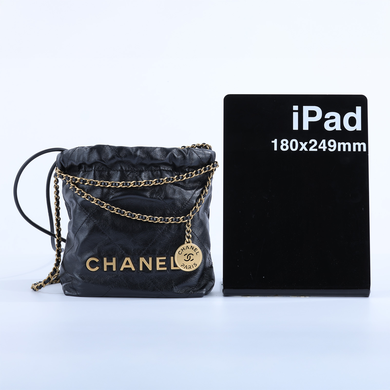 香奈兒 CHANEL 22 迷你 束口包 AS3980 B19059 黑22包 MINI 防塵袋/購買證明