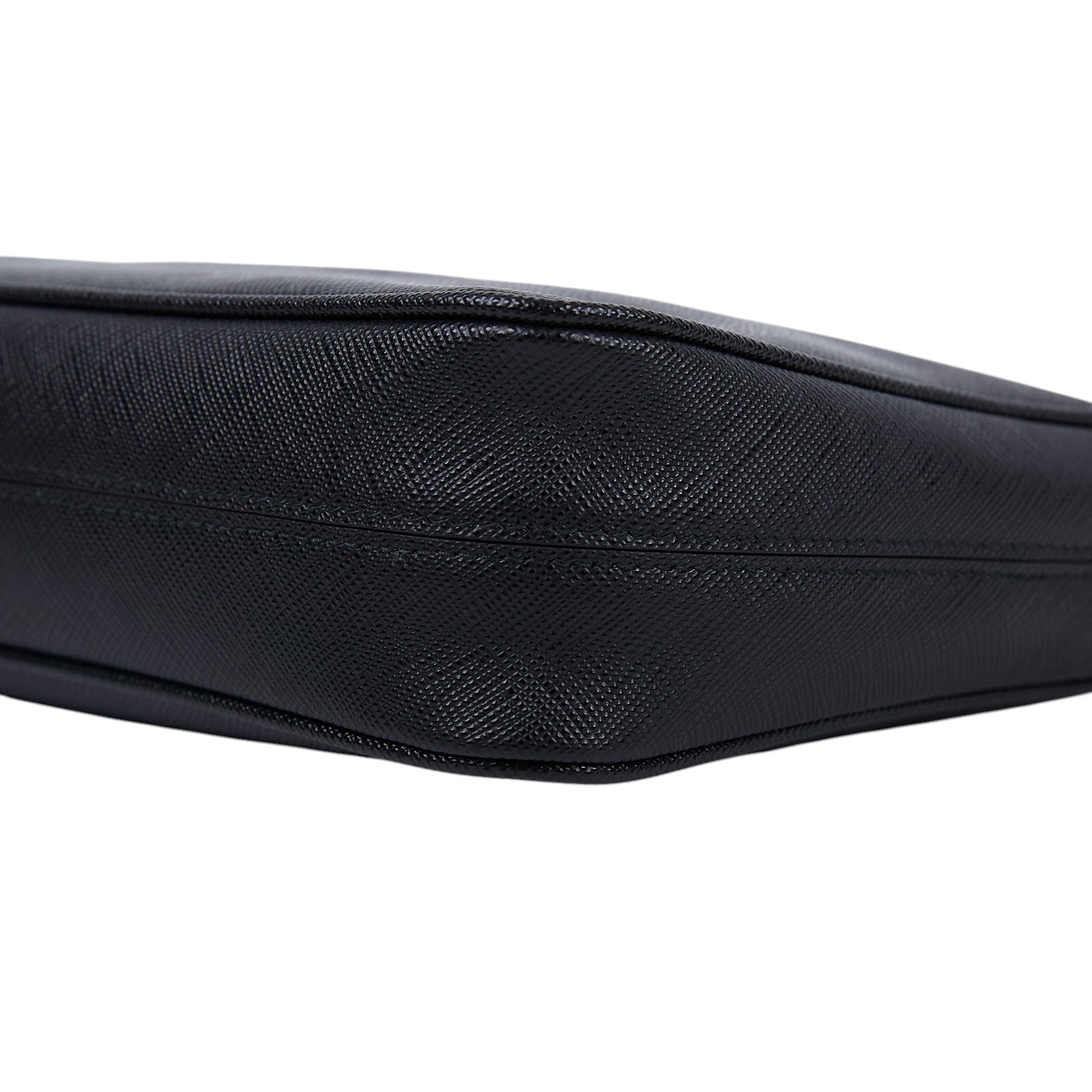 普拉達 PRADA 皮革肩背袋 2VH113_9Z2 黑全皮三合一斜背包 防塵袋