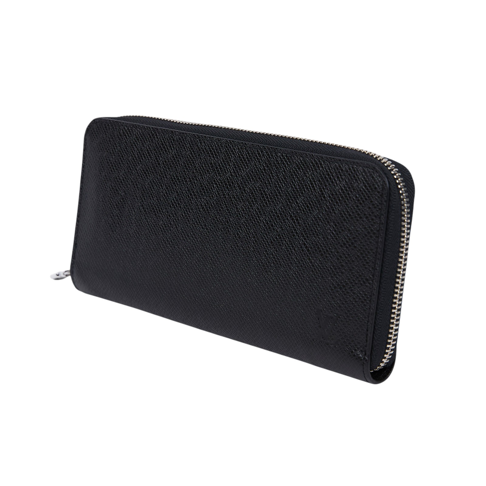 路易威登 LOUIS VUITTON Zippy Wallet Horizontal 拉鍊長夾 M31071 晶片款 黑TAIGA拉鍊長夾 原廠盒子/防塵袋